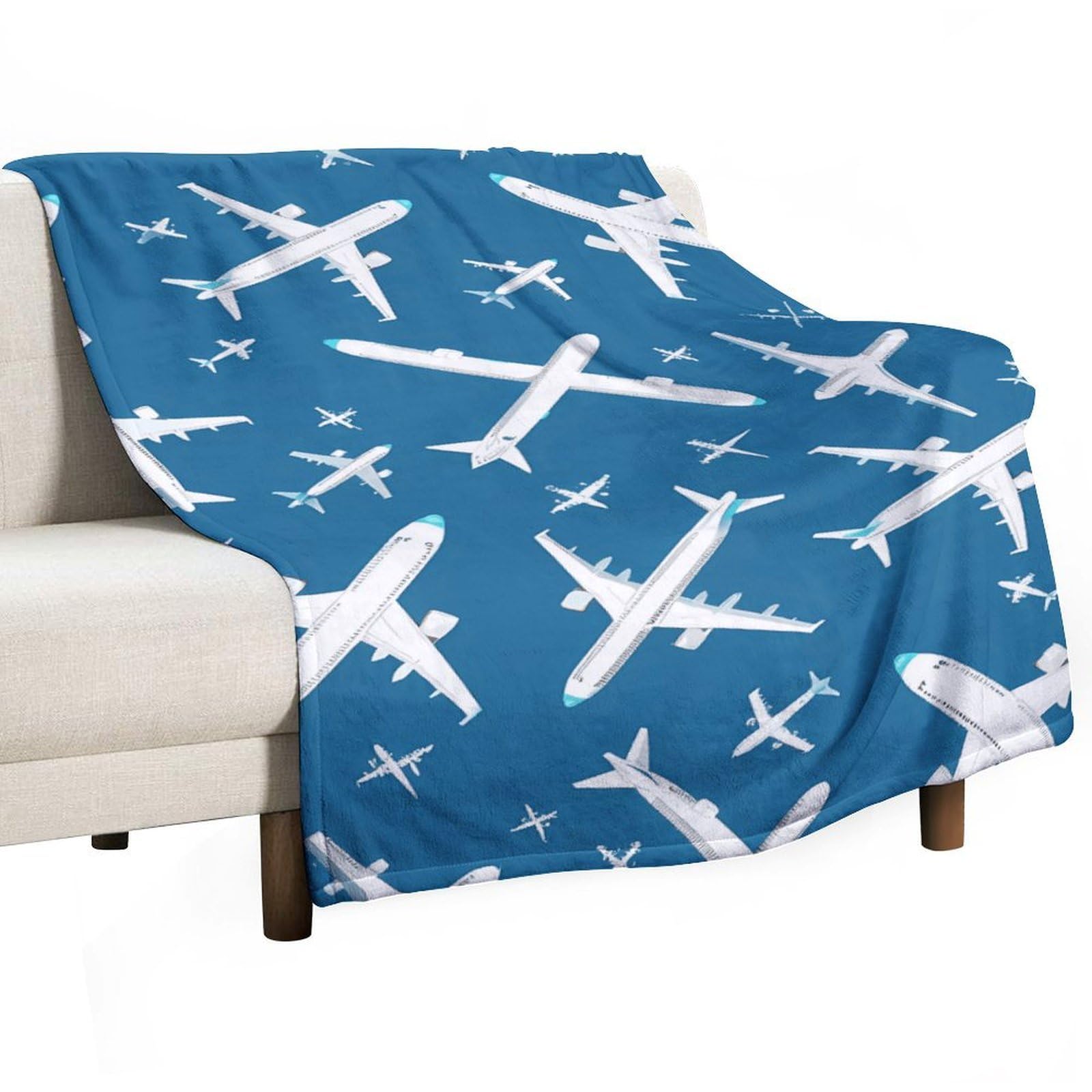 Cgsbngha Style Plane Aircraft Airplane Jet Flannel Fleece Blanket Lightweight Soft Throw Blankets For Sofa Couch Bed Chair