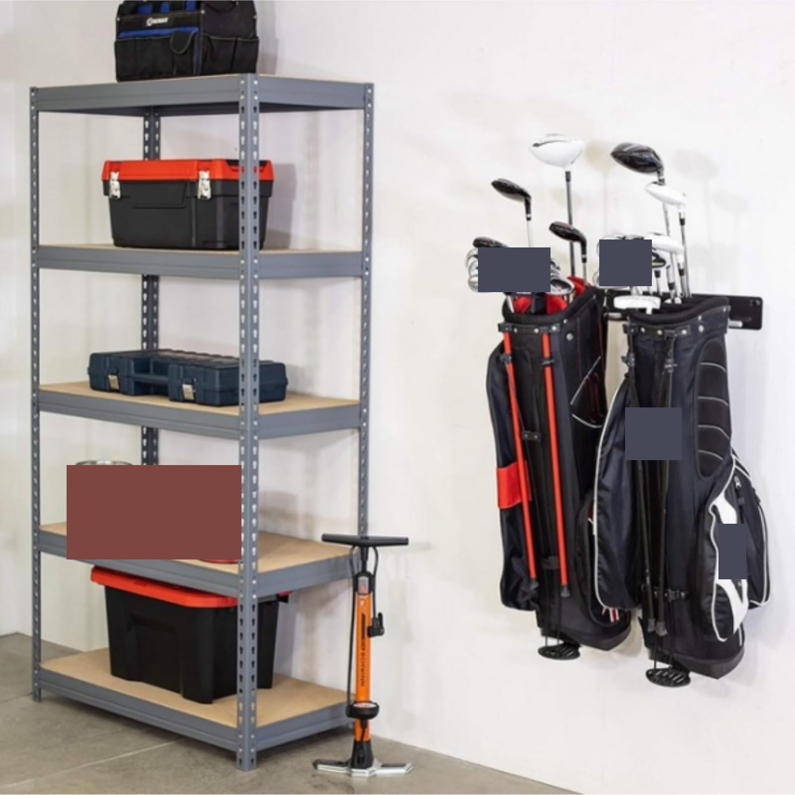 Amazon.co.jp: ガレージ用ゴルフバッグ収納ラック ゴルフバッグ収納