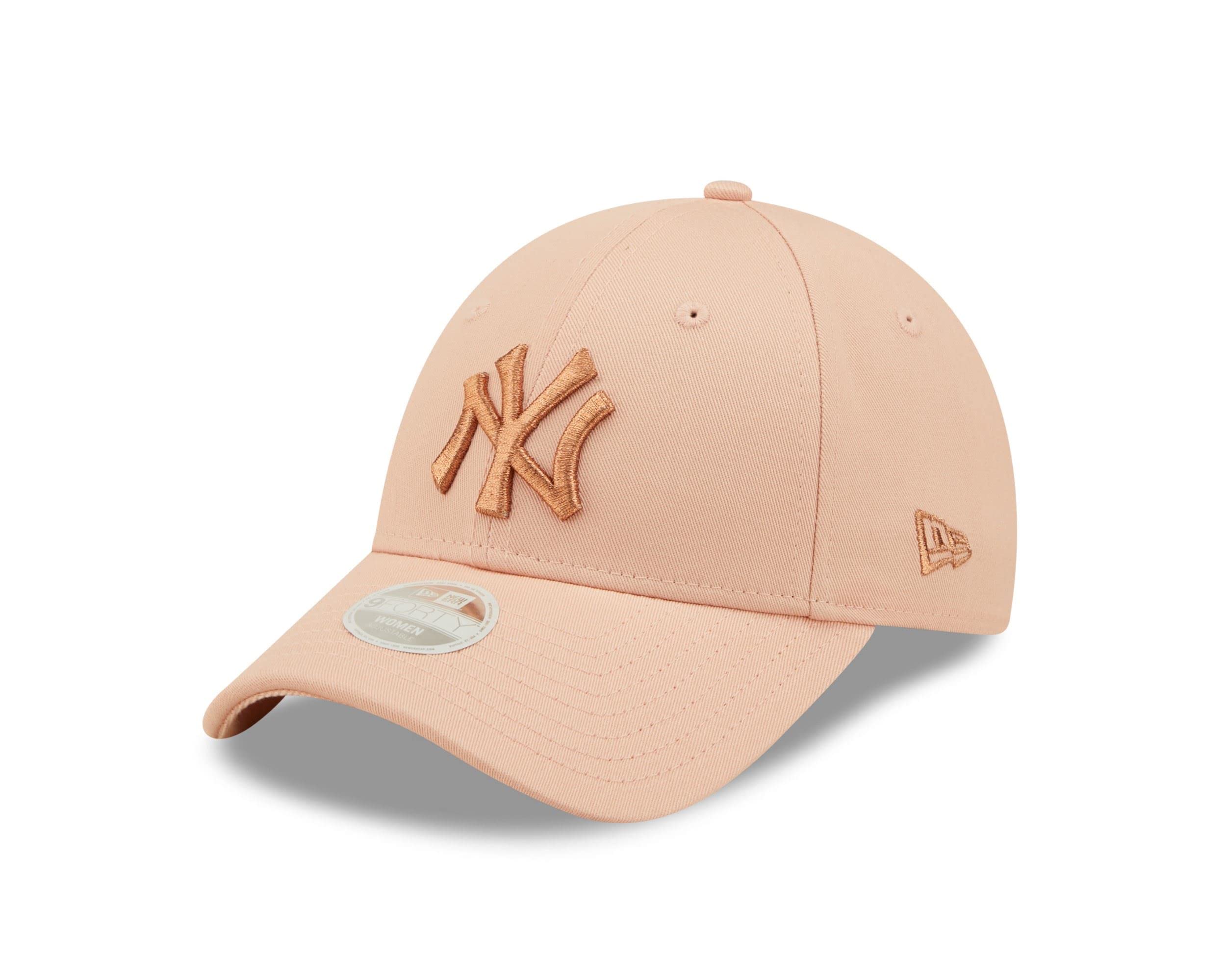 New Era York Yankees MLB Metallic Logo Blush Sky 9Forty Adjustable Women cap