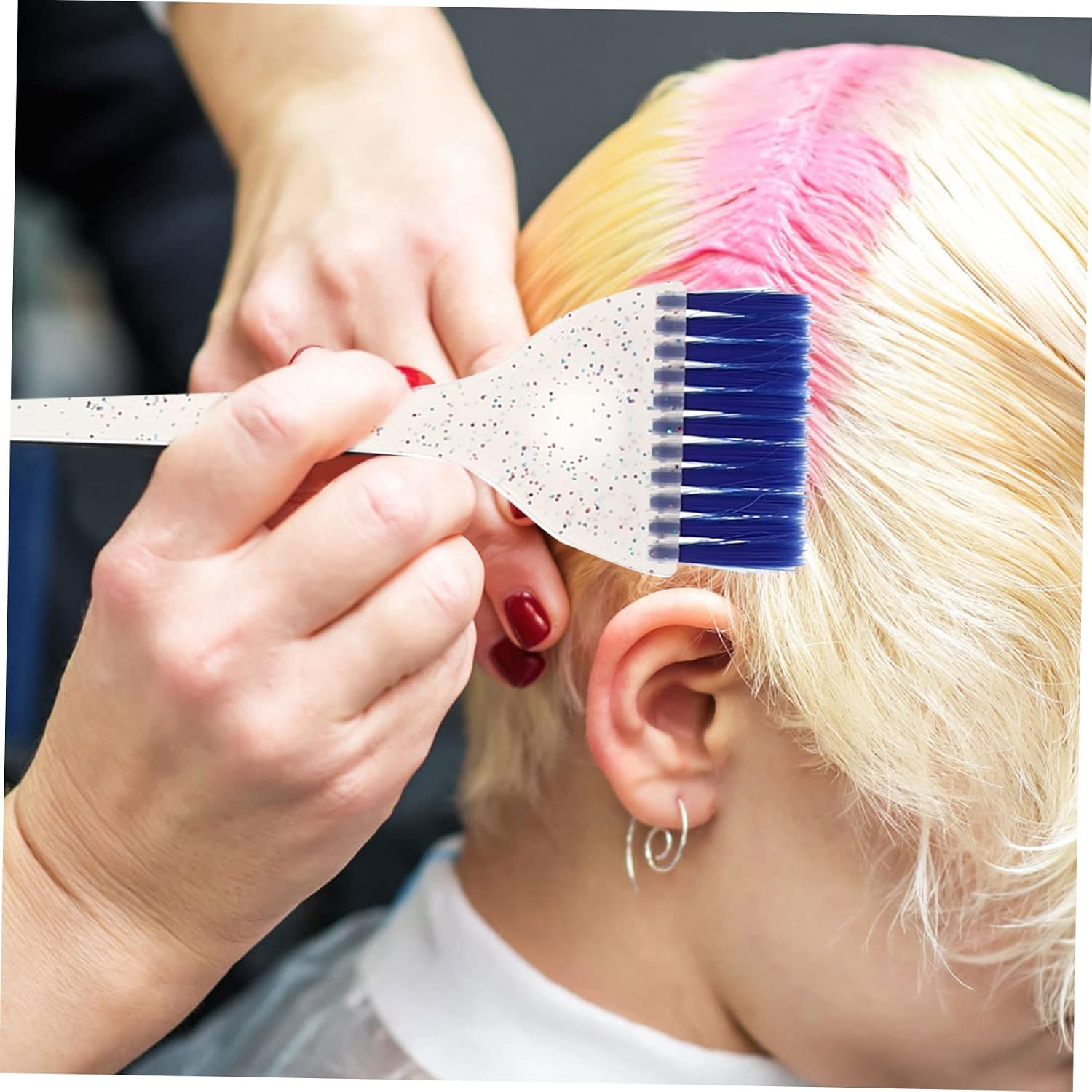 1set Hair Coloring Board Hair Dye Brush Professional Highlighting Tool for Iridescent Design for Easy Application and Clean-up for Hairdressing