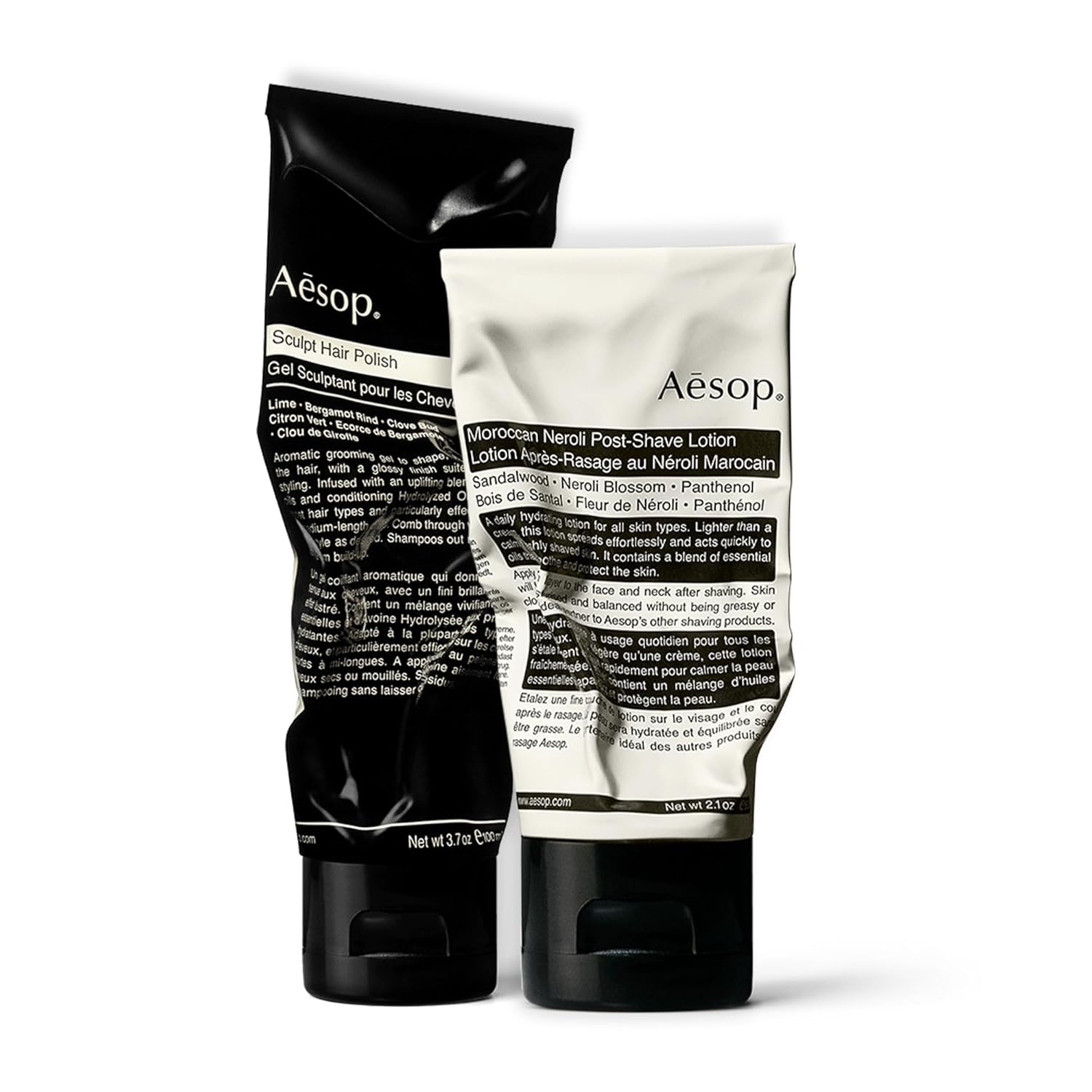Aesop Grooming Kit – Sculpt Hair Polish | 100mL / 3.4 oz & Moroccan Neroli Post-Shave Lotion | 60 mL | Paraben, Cruelty-free & Vegan
