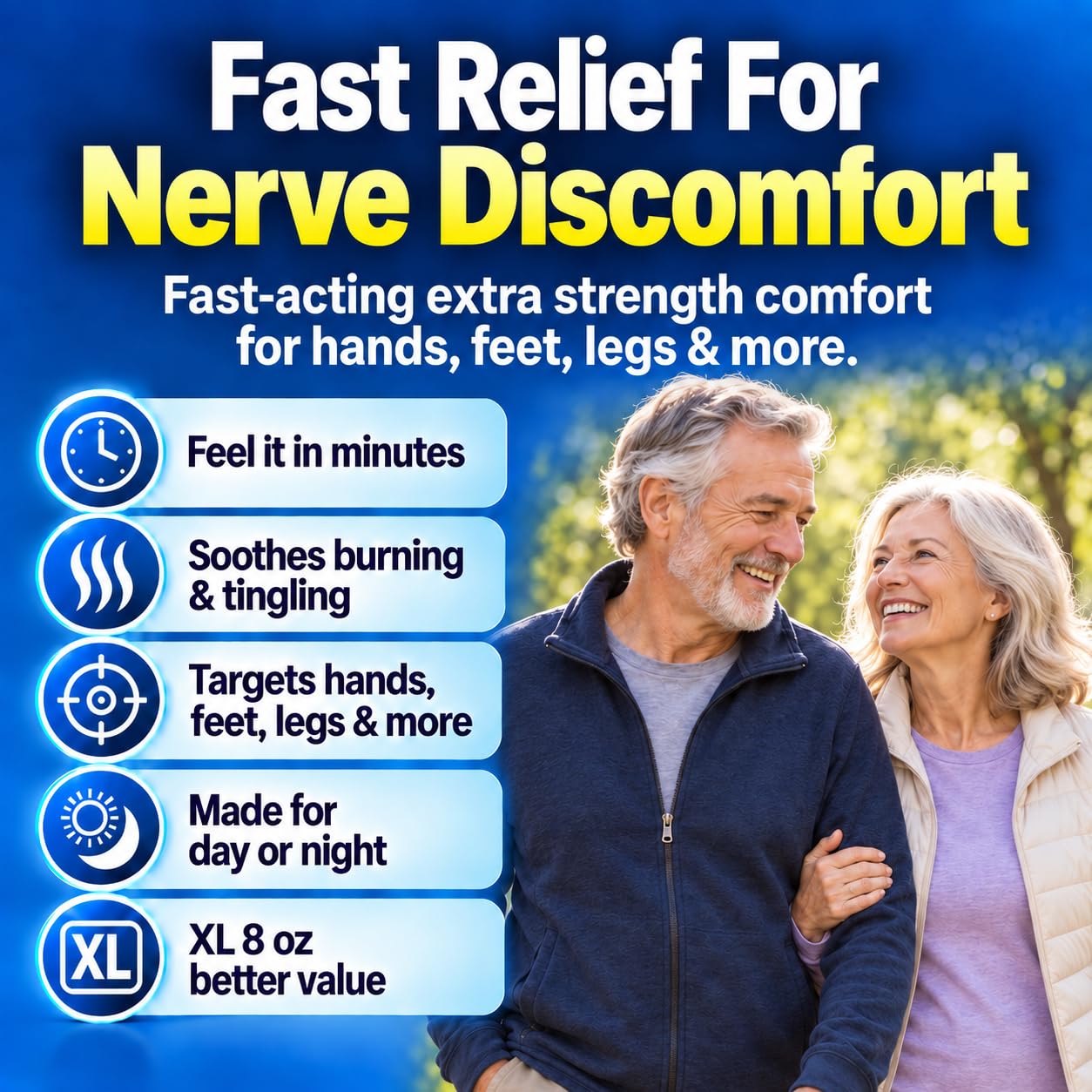 Neuropathy Cream – XL 8 oz – Maximum Strength Nerve Relief Cream for Feet Hands Legs Toes – Menthol 3.7% + Magnesium Chloride 2.0% – Fast-Acting Soothing Relief – Super Value 8 oz — Amazon image 7