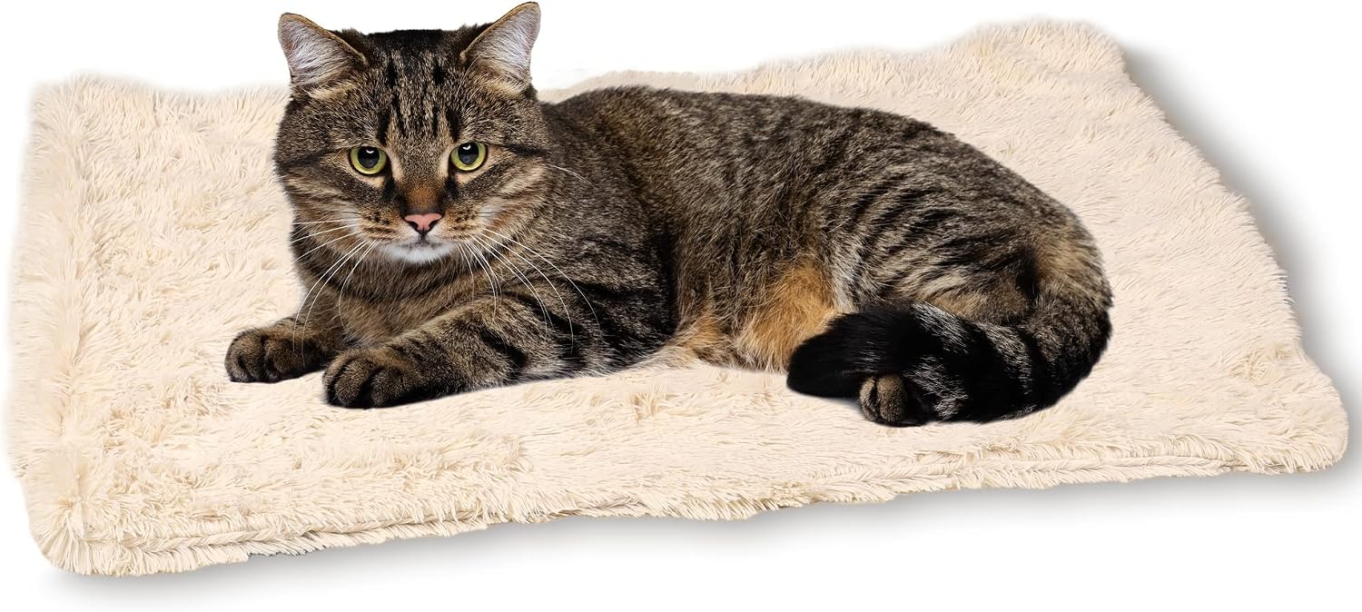 FOZZA Fluffy Fleece Dog Blanket, Soft Warm Pet Blanket Cat Blanket, Puppy Blanket for Dogs and Cats (Taupe, 30"X40")