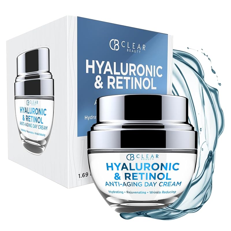 Clear Beauty Hidratante facial com ácido hialurônico e retinol, 50 mL