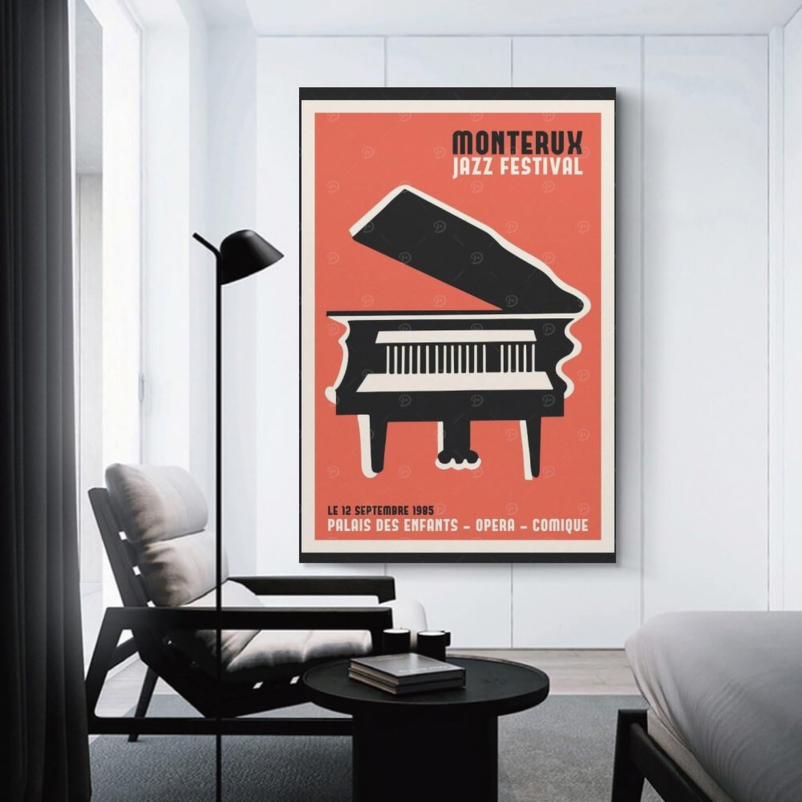 Junmoney Montreux Jazz Festival Room Decor Wall Art 20x30inch(50x75cm), for Corridors, Hallways Or Apartment Entries, Decorative Wall Art for Narrow Spaces