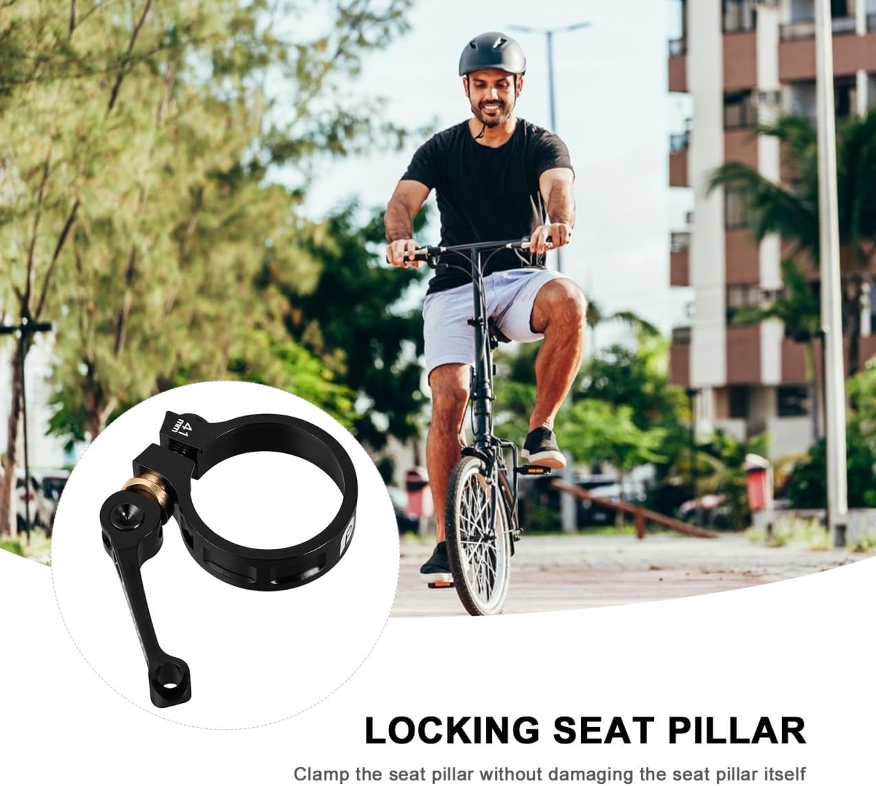 BESPORTBLE 3pcs Bike Seat Clamp Tube Aluminum Alloy Seatpost Clamp Folding Bike Parts