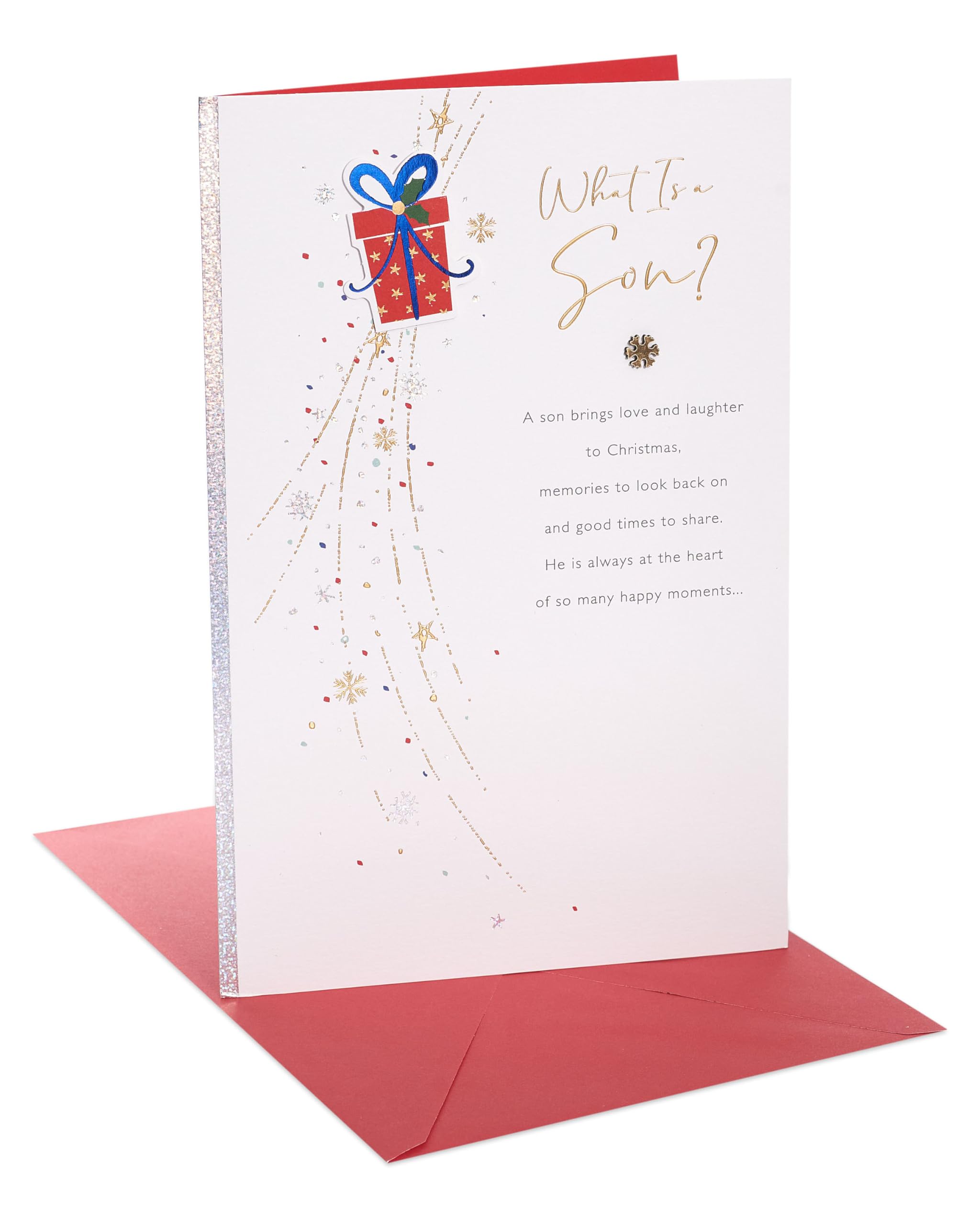 UK Greetings Christmas Card for Son - Sentimental Design