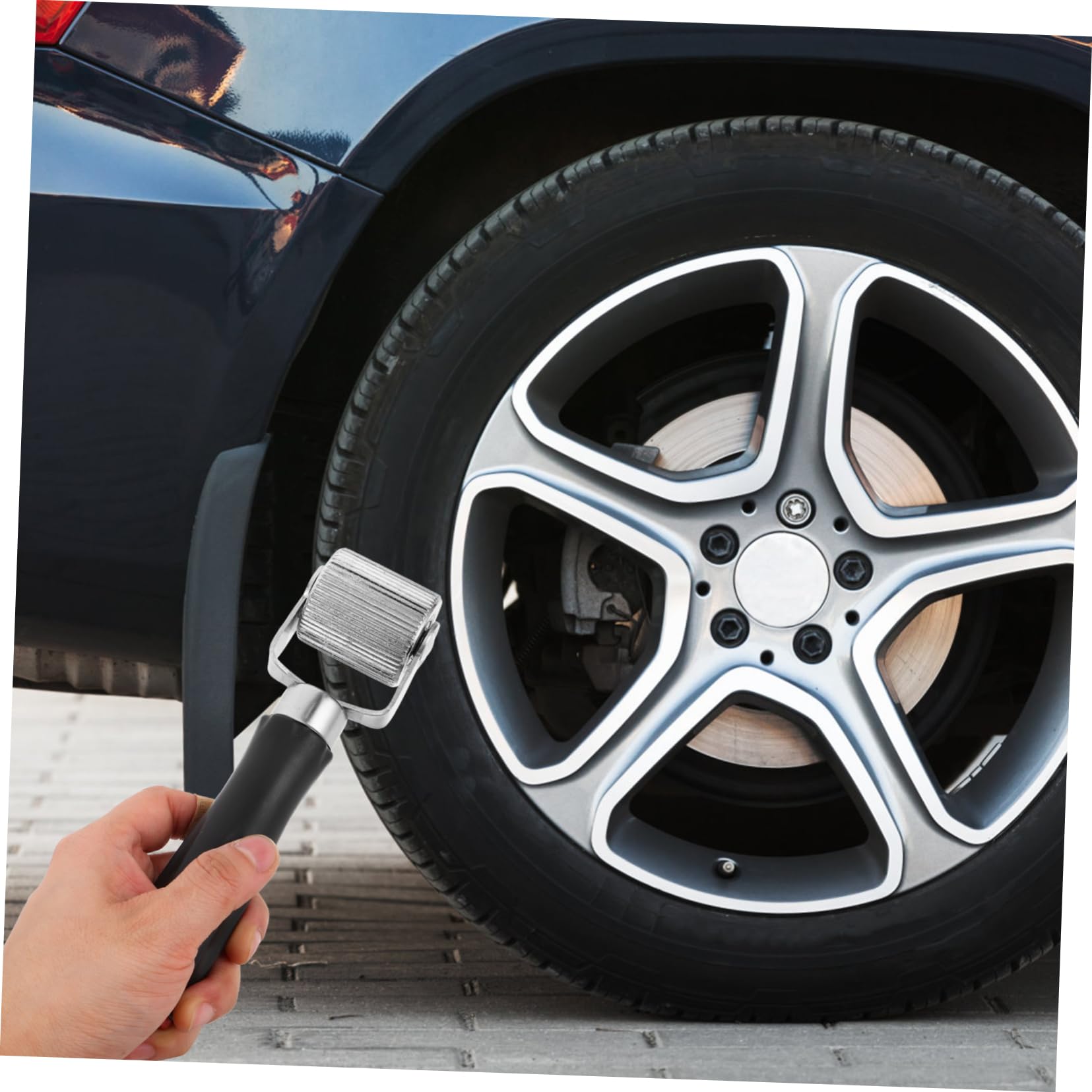 OUNONA Strumento Per Riparazione Pneumatici Auto Con Rullo Applicatore 3 Pezzi in Metallo, Kit Multifunzione Compatto Per Atv, Camion e Biciclette, Manutenzione Rapida e Portatile Degli Pneumatici
