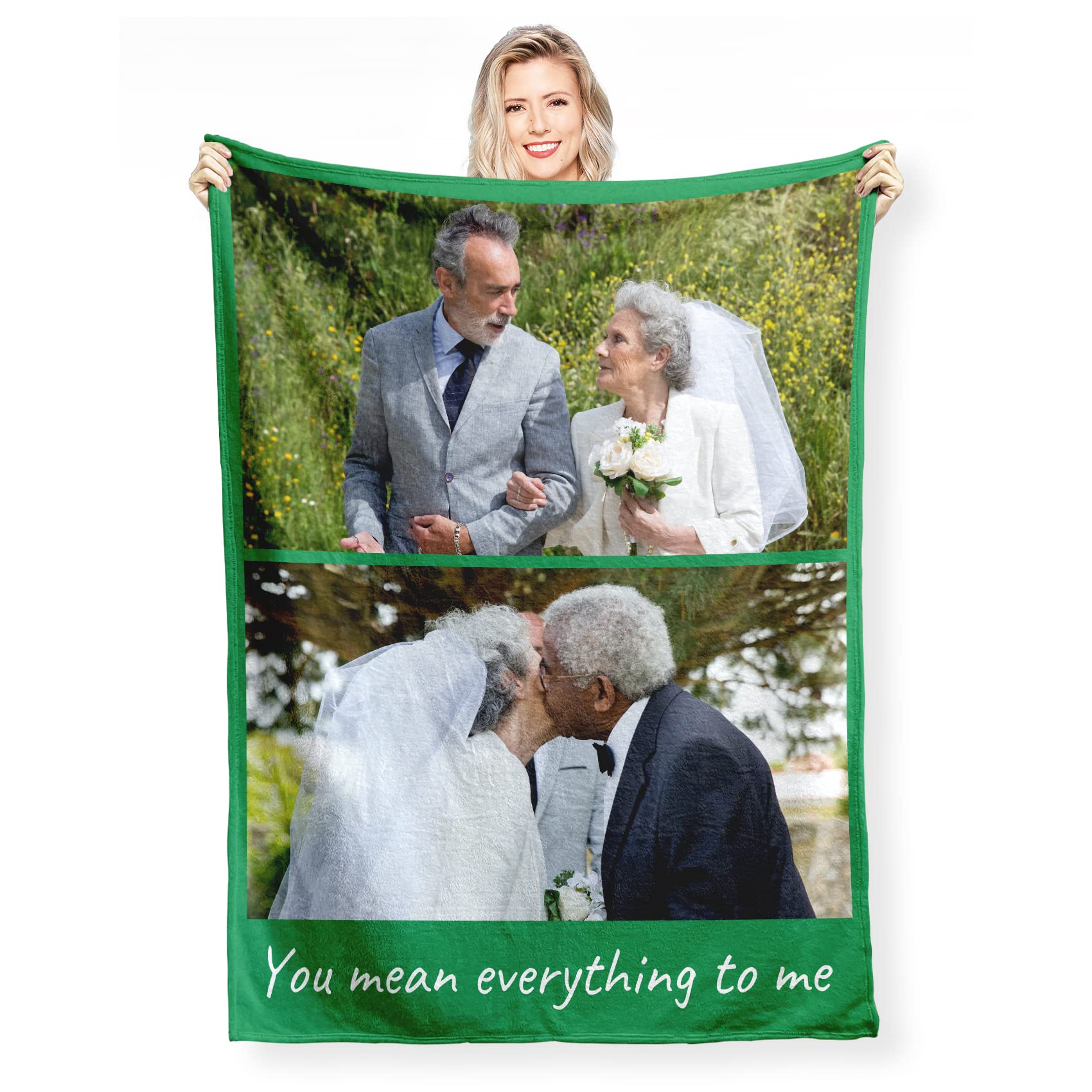 DZWSZ Personalised Photo Blanket, Baby Blanket, Custom Blanket with 1-9 Photo Collages, Throw Blanket, Christmas Halloween Blankets For Sofas, Personalised Gifts Daughter Blanket From Mum