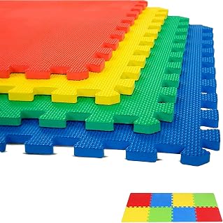 Babypro Multicolour Kid's Play Mat for Floor Cushioning (Set of 8, 12mm) Interlocking Tiles, Soft, Durable, Eco-Friendly, ... Price In India