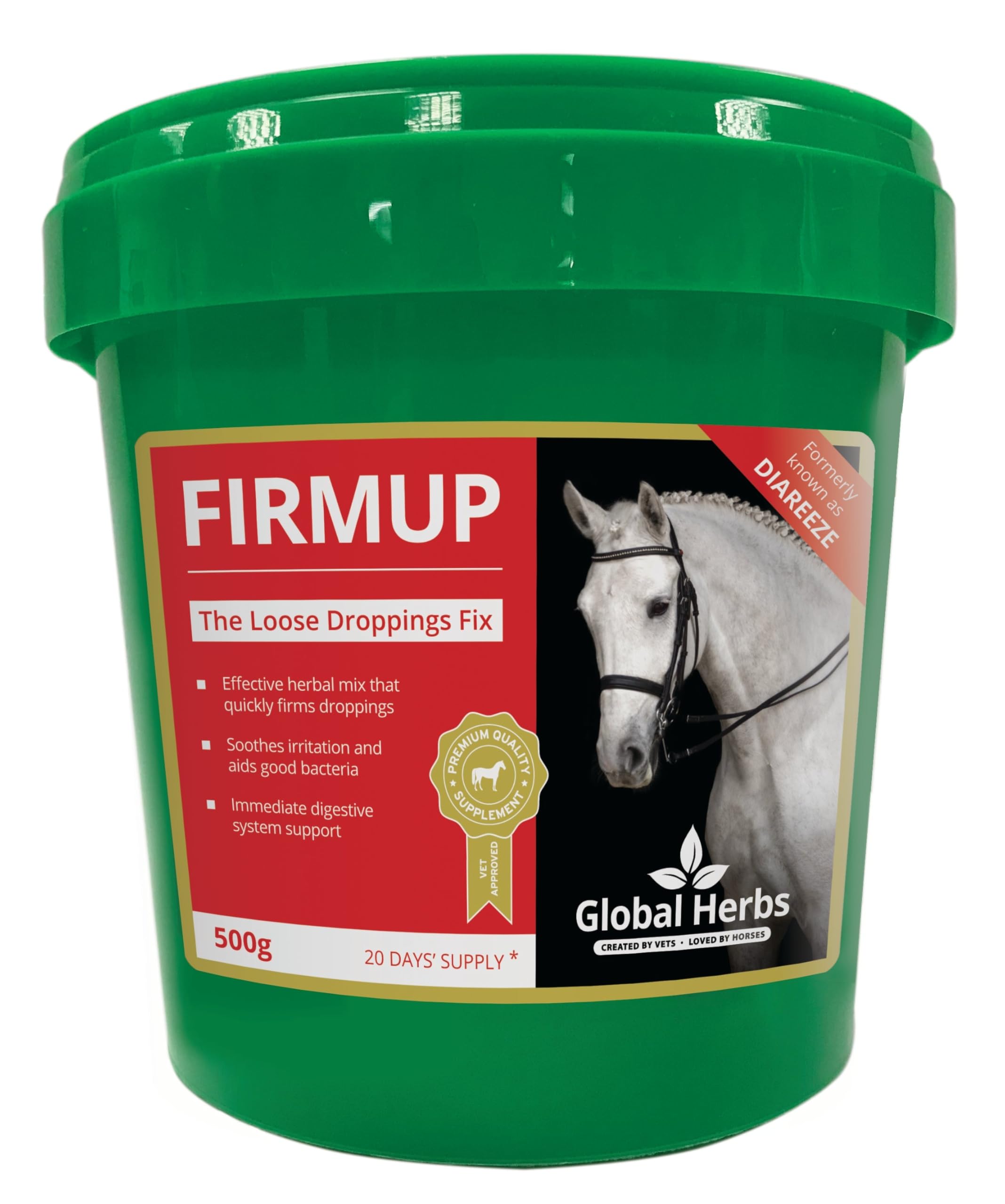 Global Herbs FirmUp Equine Loose Droppings & Gut Stability Support Powder 500g