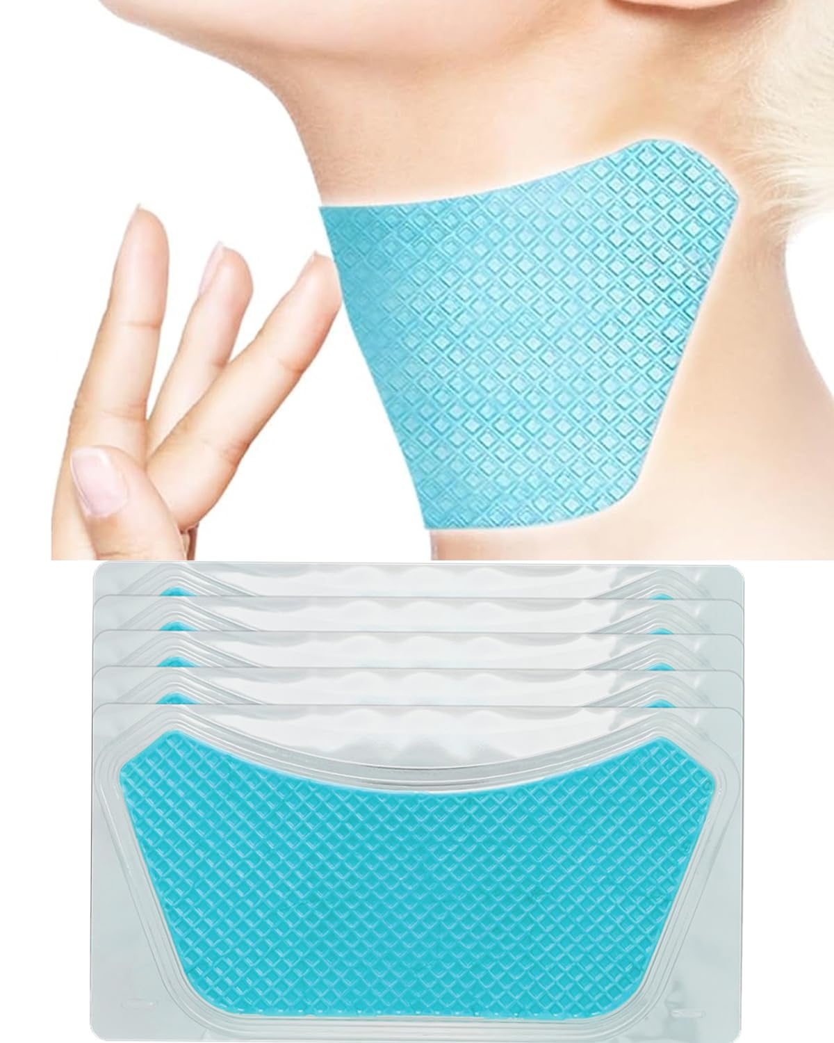 Nascence Anti Neck Wrinkle Patches, 5 pcs Moisturizing & Firming Neck Pads- Smoothing Wrinkles, Collagen Mask Patches, Reduce Fine Anti Aging for Skin Firming & Neck Anti Wrinkle Neck Collagen Patches