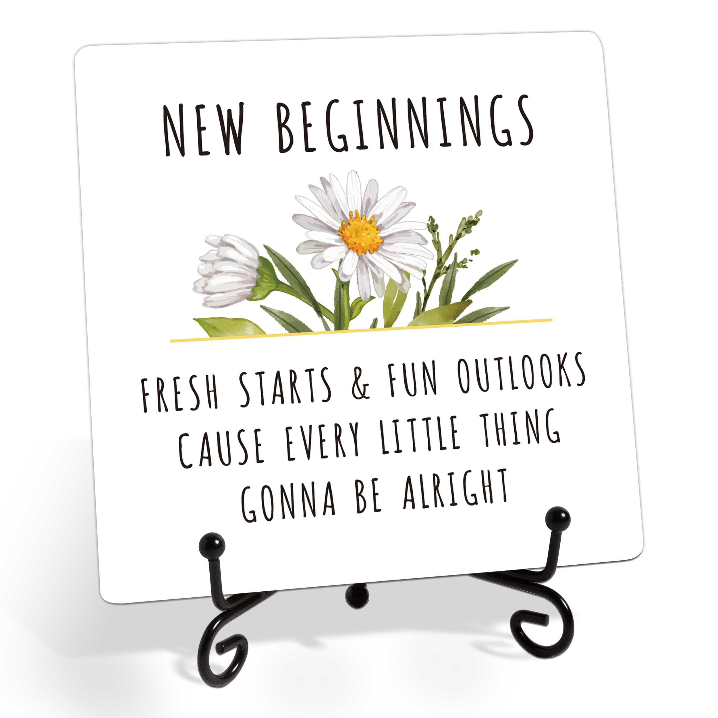 Wooden Table Sign Gift — Motivational Wood Plaque Sign Desk Decor with Wooden Stand for Home, Funny Office Home Decorative, Inspirational Gift for Friend Coworker Employee, Coworker Leaving Gift