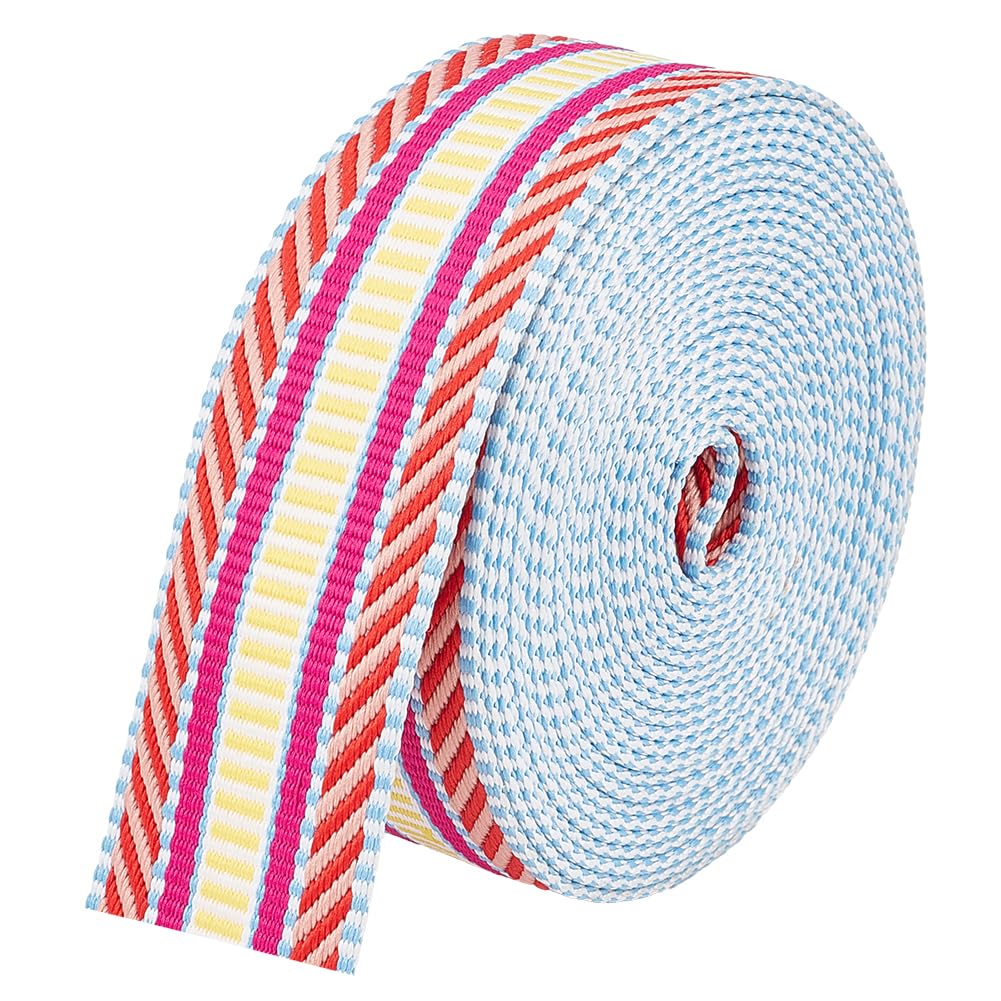 Sangle jacquard polyester 3,8cm ruban couture plat tissé vêtement accessoire bande 4,6m
