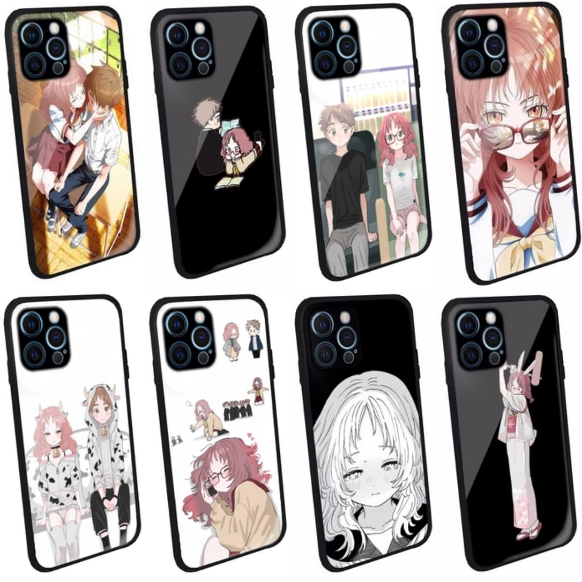 Amazon.co.jp: QLP 好きな子がめがねを忘れた スマホケース iphone