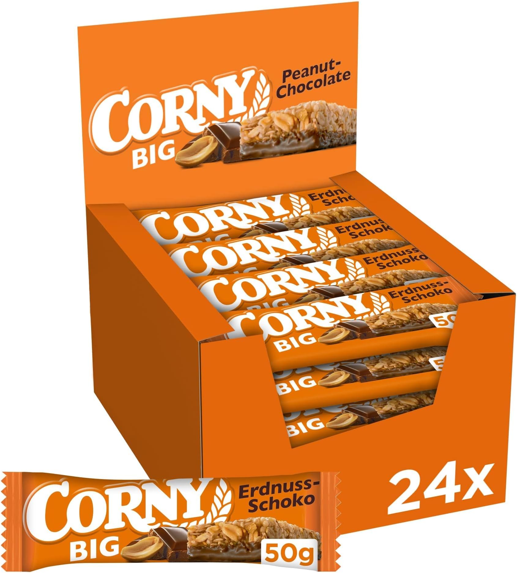 Corny Big Peanut Chocolate 24 Pack of 1 x 1.2 Kg