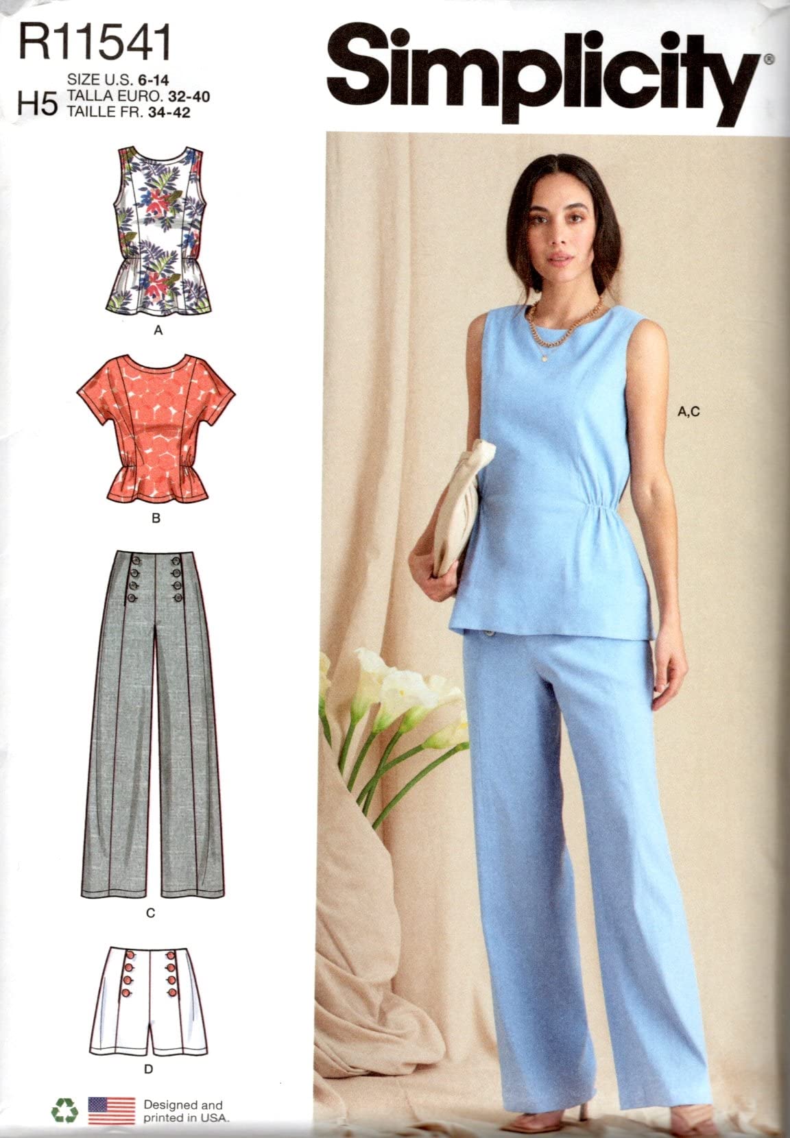Patron R11541 hauts et pantalons femme pour réussir toutes vos coutures