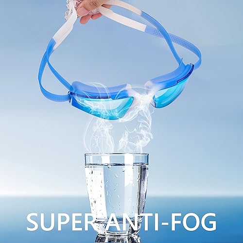 Miniatura 2 de FEISEDY Gafas de natación antivaho, impermeables, HD, ajustables, para adultos, hombres, mujeres, jóvenes, B2929