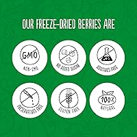 Vista 3 de Frambuesas secas congeladas en trozos - Frambuesas liofilizadas, chips de frambuesa congelada para hornear, fruta liofilizada, frambuesas secas sin