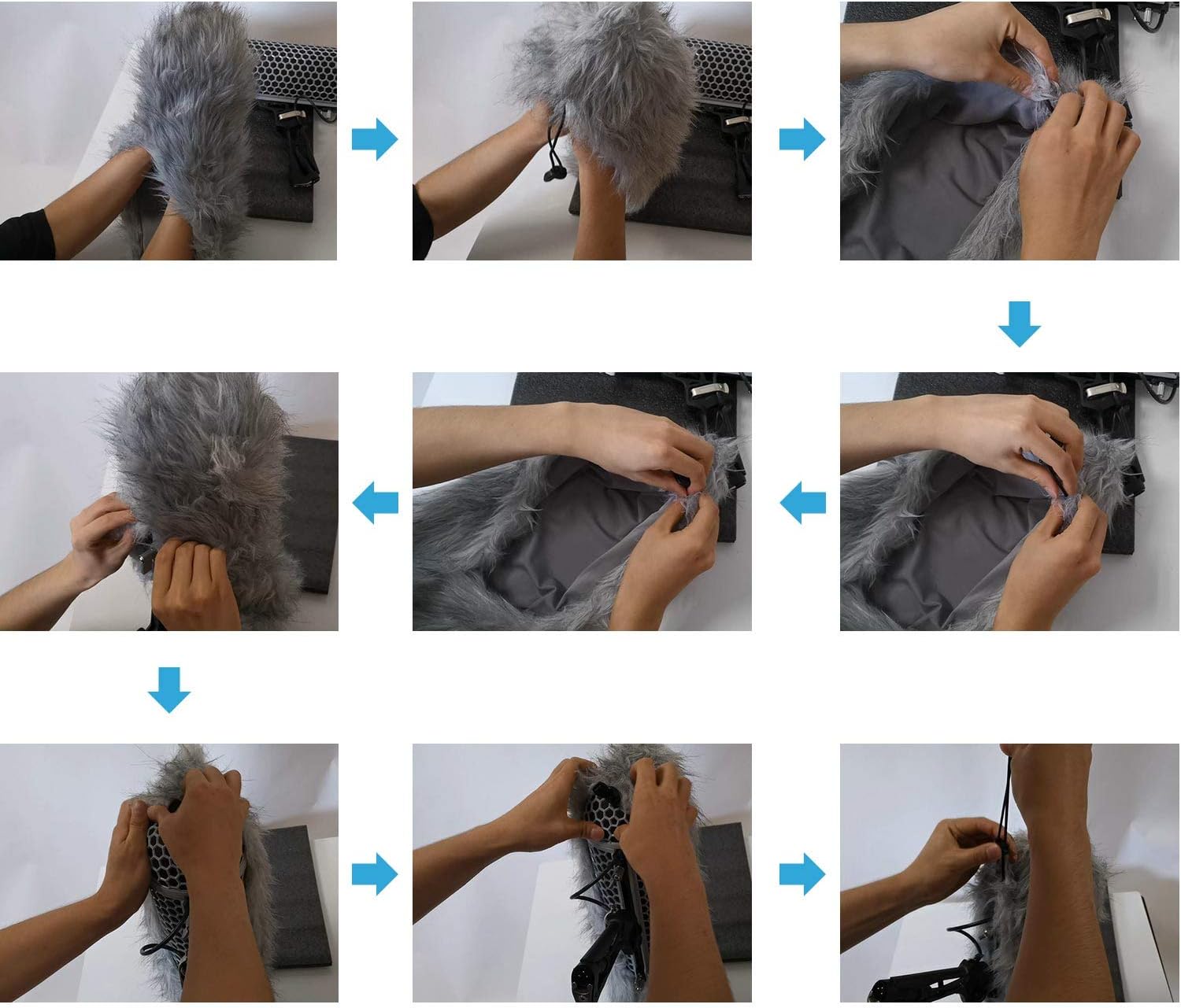 Micolive Microphone Windshield Blimp Windscreen Style Protect Cage and Shock Mount Suspension System Compatible with Rode NTG1 NTG2 NTG3 NTG4+ AT875R Line MKE 600 Series Shotgun Microphones etc - Image 8