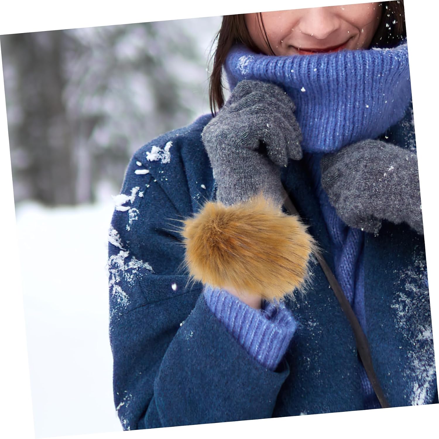 6pcs Faux Fur Wrist Cuffs for Women Arm Warmers Soft and Cozy Fuzzy Sleeve Accessories for Cold Weather Fashion for Holiday Gifting and Stylish Outfits
