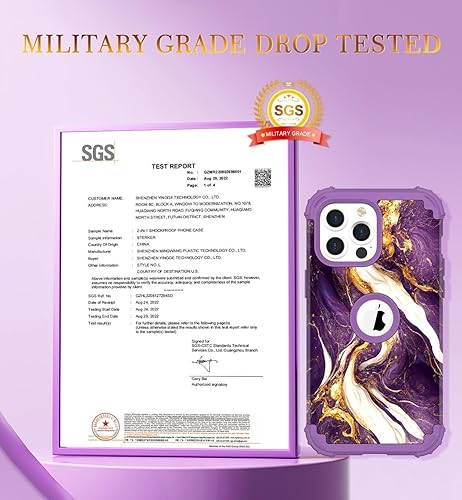 Miniatura 2 de Hocase Funda para iPhone 13 Pro Max de 6.7 pulgadas de 2021, resistente, a prueba de golpes, protección híbrida plástico duro+parachoques de suave