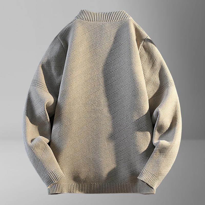 Pull en tricot chaud automne avec des finitions soignées
