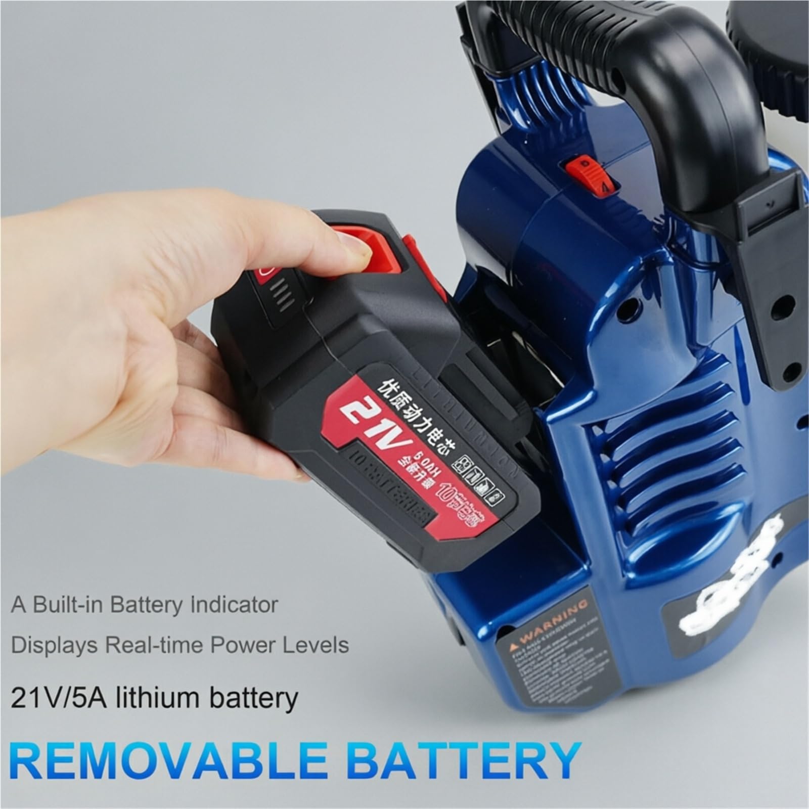 Pulverizador portátil sin aire Pistola pulverizadora inalámbrica para pintura Con 6 velocidades ajustables Manguera de 70" Depósito de 1,2 l Para pequeñas reformas(1battery+1charger)