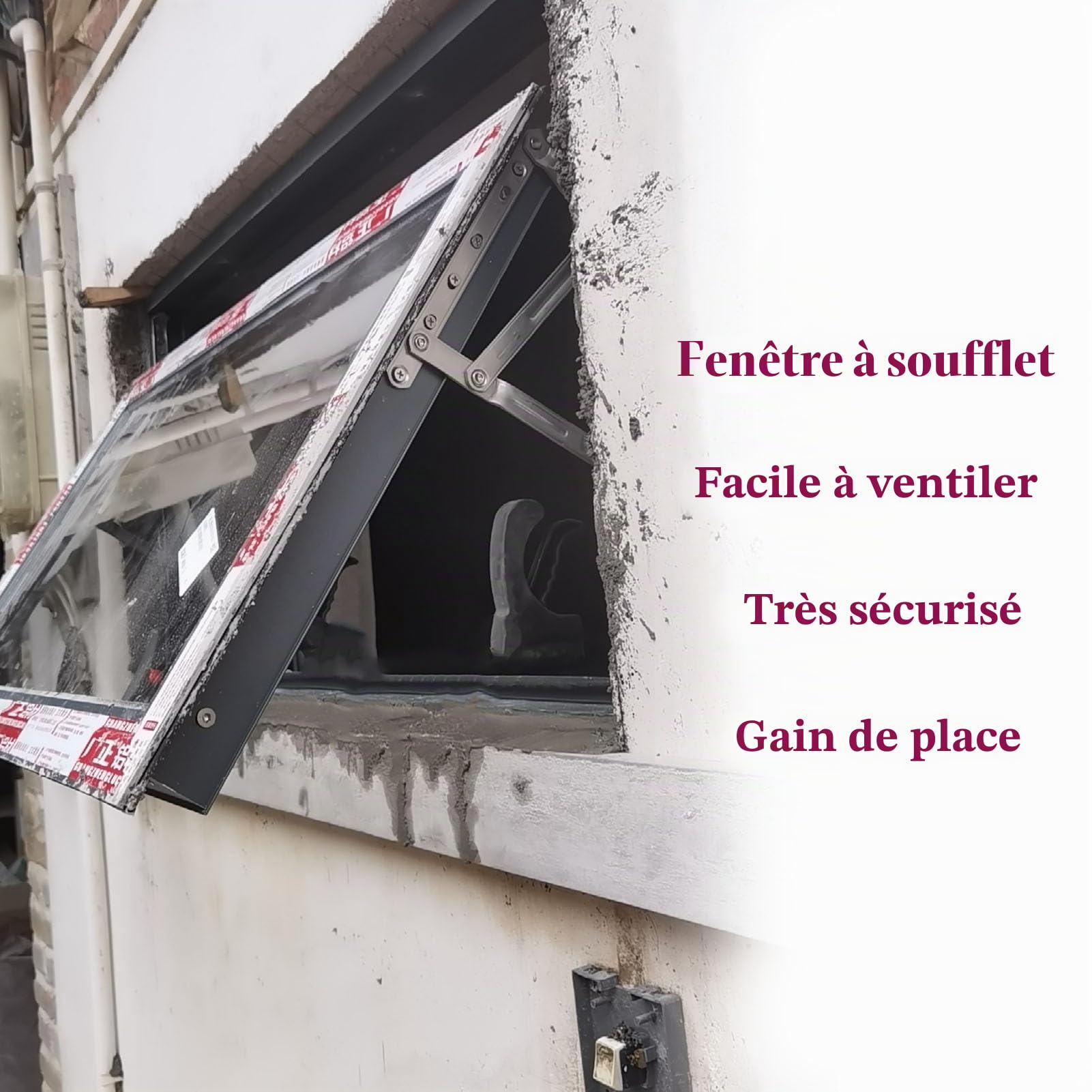 Fenetre Fenetre à Guillotine en Aluminium avec Serrure, 30x40 40x50 60x60 70x80 Cm Fenêtres de Remplacement pour Maisons, Mobile Home, Verre Clair Trempé Fenêtre D'aération(WxH30x40cm)