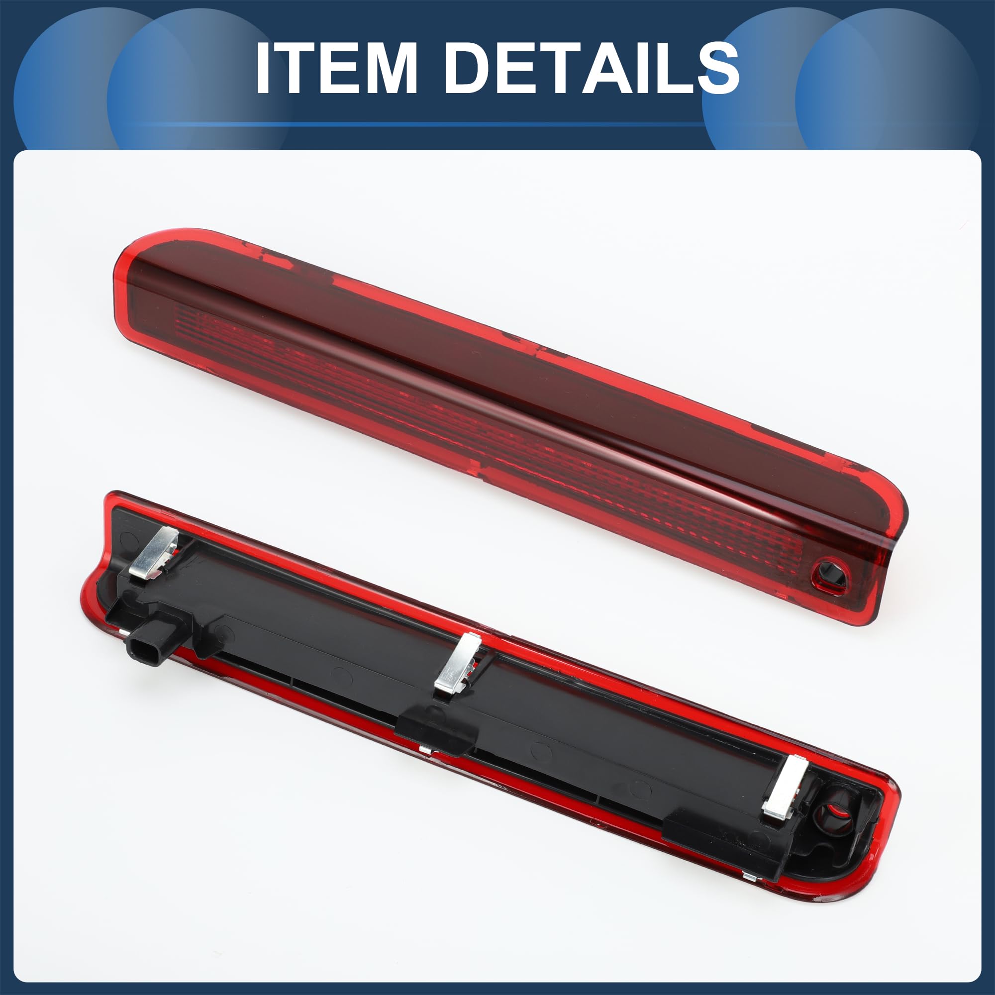 3ème Feu Stop LED ABHAI Pour Renault Megane MK3 (2008-2016) - Haute Montage, Rouge, 312x62mm