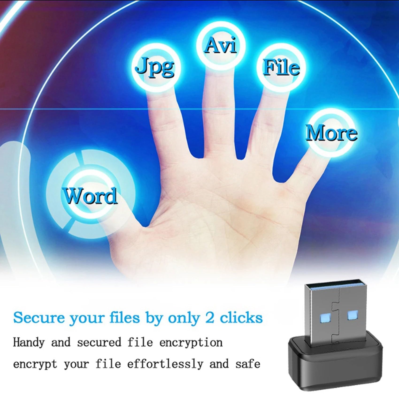 6X Lector de Claves de Dactilares USB Escáner Biométrico de Dactilares U2F Mini Llave de Seguridad Biométrica Antispoofing