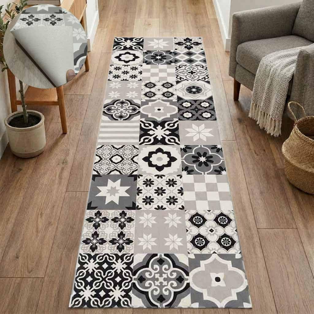 Alfombra vinílica Beige 80x500 Gran Formato pasillos Largos
