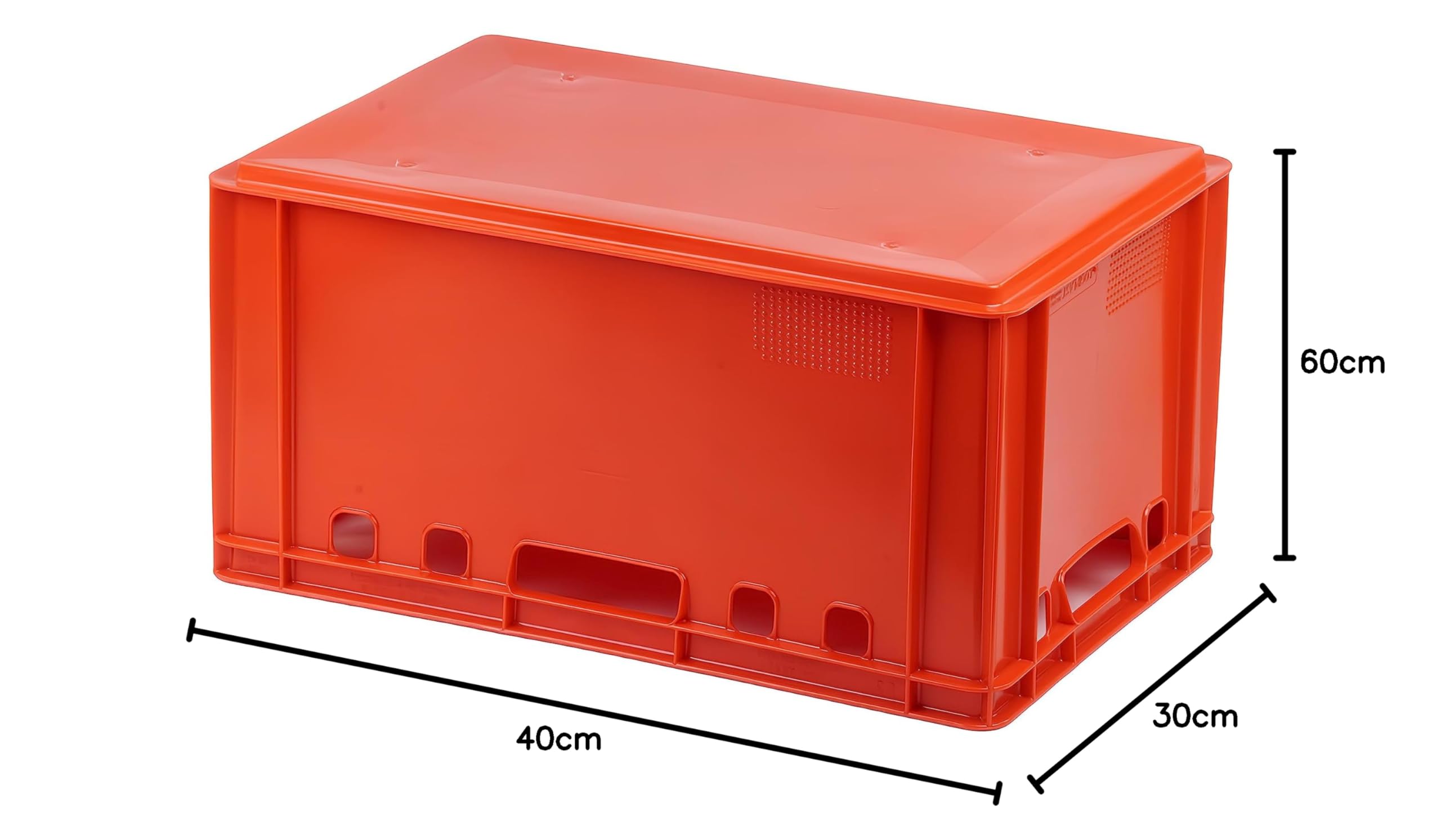Logiplast 4 Stück E3 Kisten 60x40x30 Fleischkiste Lagerkiste Metzgerkiste in rot