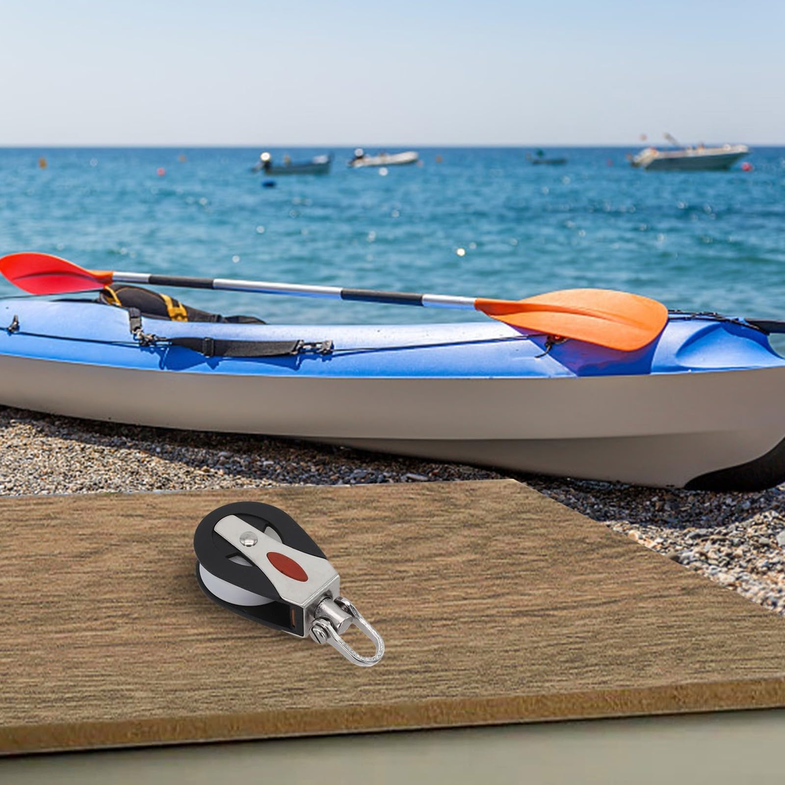 Bozzello girevole per barche a vela con capacità di carico di 680 kg e design a basso attrito