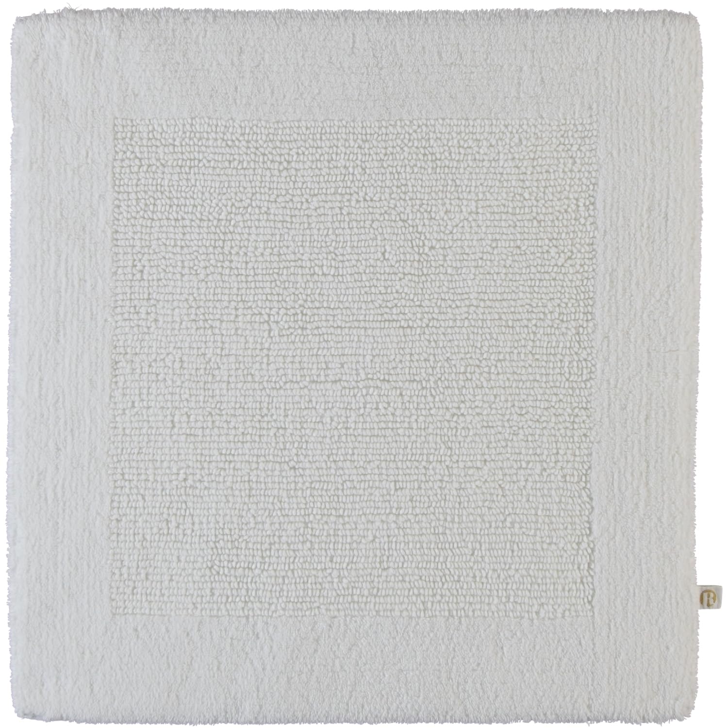 RHOMTUFT 4515316078 Badteppich Prestige 60 x 60 cm, Aqua 60 x 60 cm, tappetino WC Non sagomato 01 Weiß