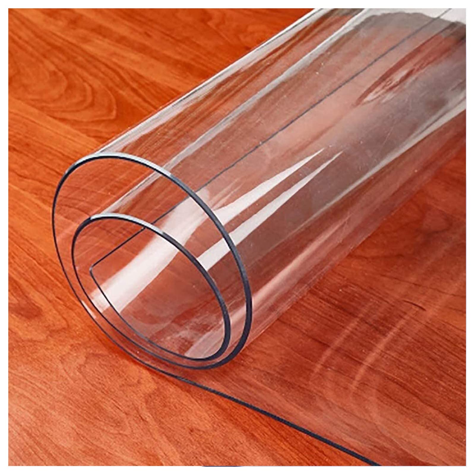 TMGJ Transparent PVC Folie Tischdecke 3mm Tischfolie Schutzfolie Tischschutz Wasserdicht, Abwaschbar,Für Restaurant,Garten,Esszimmer,Büro,Unterstützung Der Anpassung(Size: 100x300cm/39x118in)
