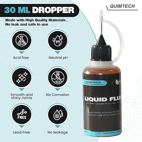 Miniatura 2 de Gotero de flujo de soldadura líquida (1.0 fl oz1 oz.) I RMA Flujo de soldadura líquida I Flujo de soldadura I Soldadura eléctrica I Sin flujo de