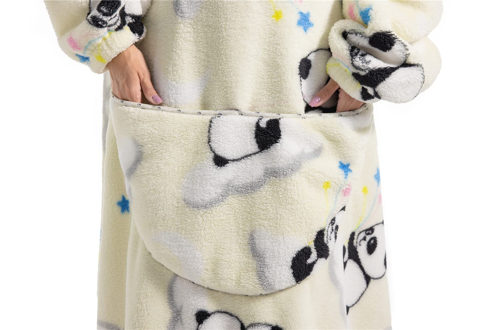 Manta extralarga de gran tamaño con capucha, mangas y bolsillos, para llevar puesta | Sudadera de felpa para adultos, regalo para mujeres y hombres