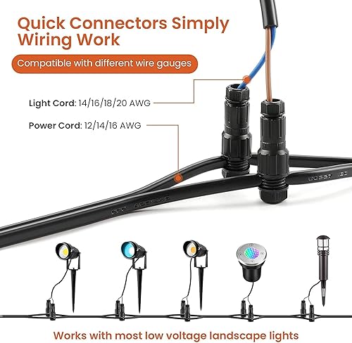Miniatura 7 de Junview Luces de paisaje de bajo voltaje, 10 W, RGBW, luz LED blanca cálida, iluminación de paisaje, control remoto, IP67, impermeable, al aire