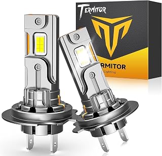 Termitor H7 Light Bulbs, 100,000LM High Brightness, Pack of 2 | 1:1 Original Halogen Size, Plug and Play 3-Min Installation, IP68 Waterproof, 10-Year Lifespan for H7 Light Bulbs