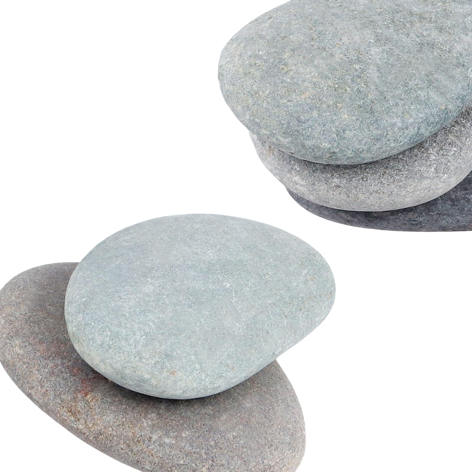 40 Piedras para Pintar de 5-8 cm, Piedras Planas Grises Naturales de Río con Superficie Lisa, para Manualidades, Decoración de Jardín y Playa