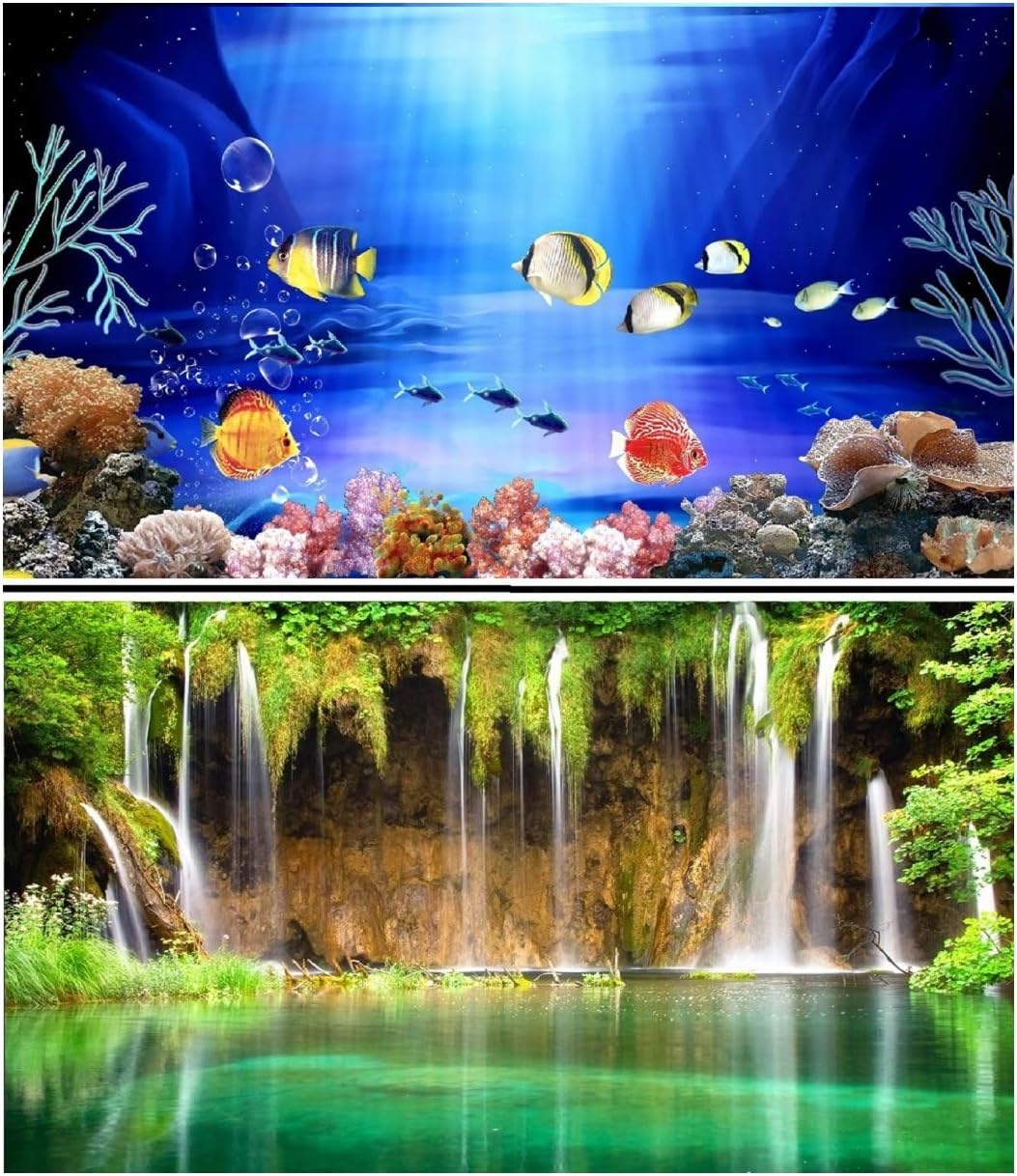 Hidom Aquarium Background Poster Double Sided
