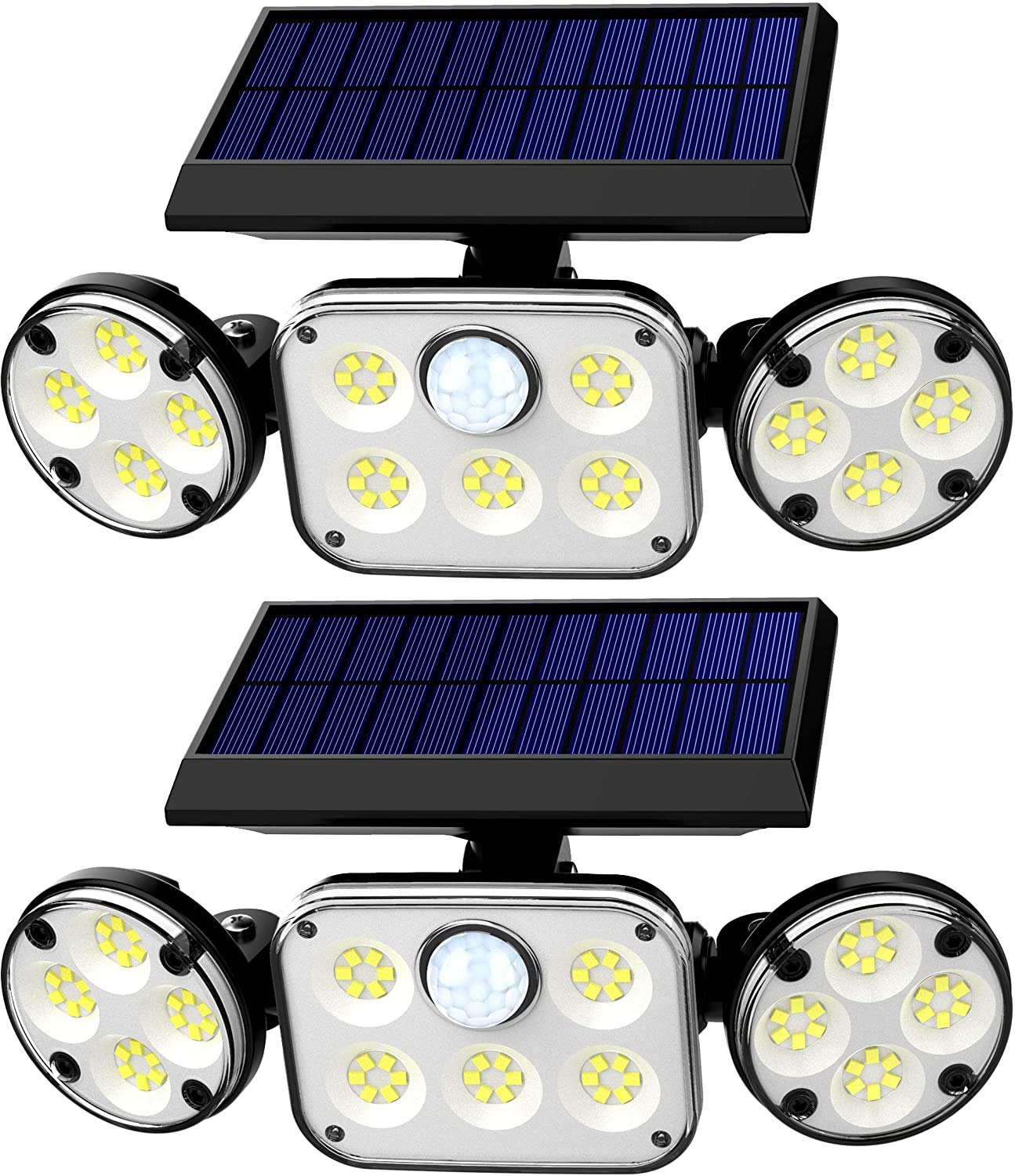 Luci Solari Da Esterno Con Sensore Di Movimento, 3 Teste Regolabili 270°, 78 LED, Impermeabile IP65, 3 Modalità Di Illuminazione, Ideale Per Giardino, Cortile E Vialetto - 5