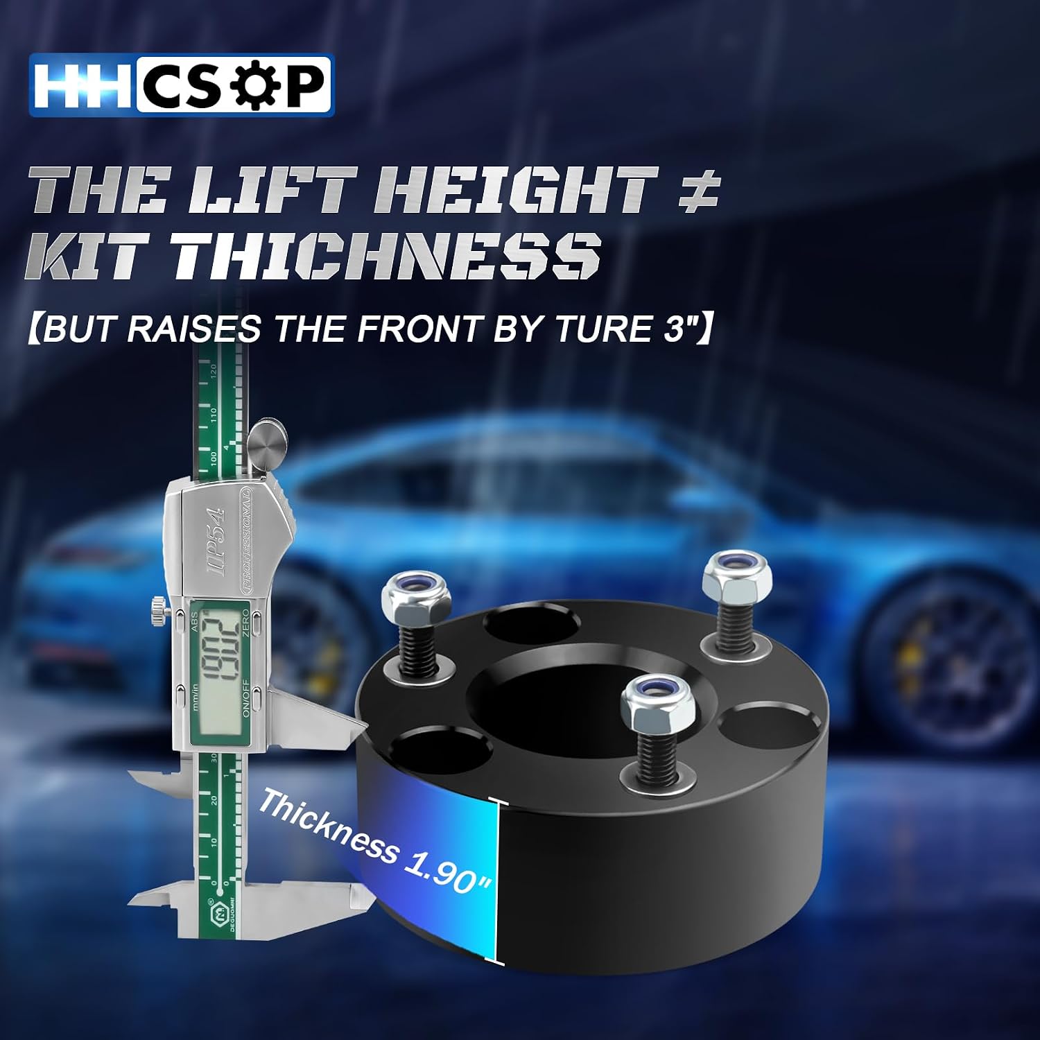 HHCSOP 3" Front Leveling Lift Kit for 2006-2023 Dodge Ram 1500 4WD, 2005-2011 Dodge Dakota 2WD 4WD, 3 inch Suspension Level Kit Strut Spacers