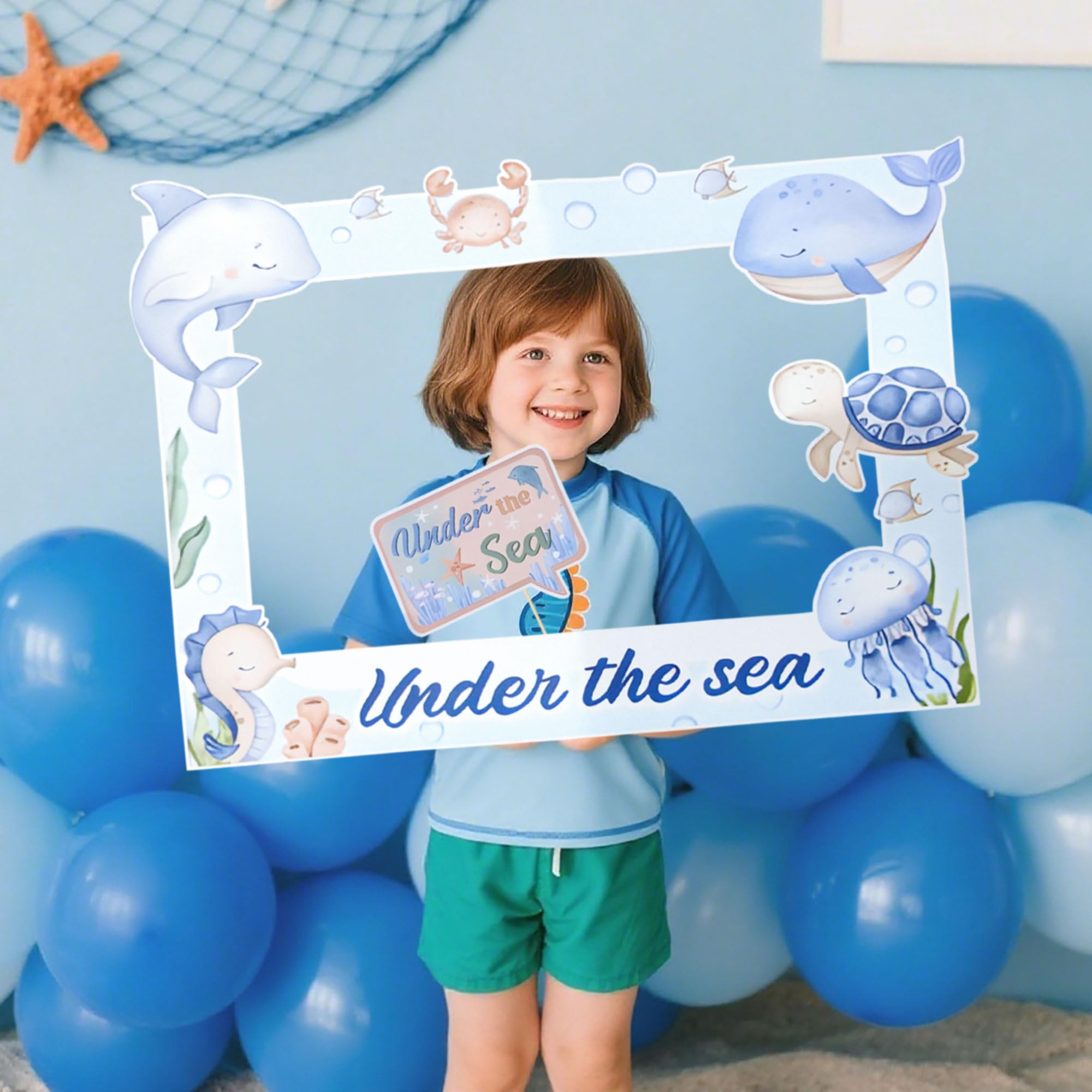 Decorazioni Feltro Fai-da-te Tema Sirena - Set 6 Pezzi Per Feste Sotto Il Mare, Compleanno, Baby Shower