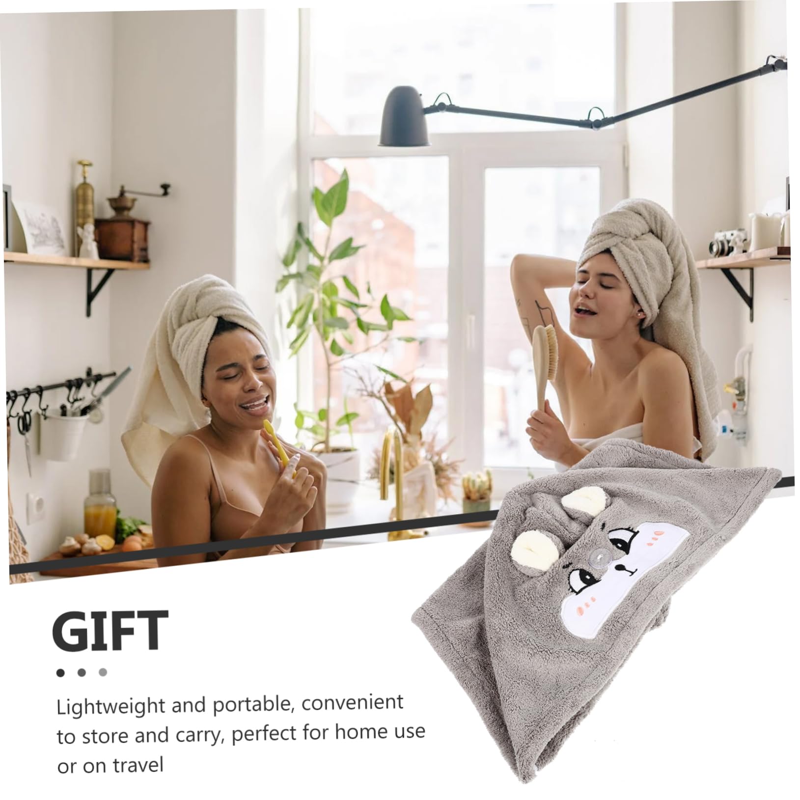 MAGICLULU 3st Trockene Haarkappe Super Saugfähiges Haartuch Hut Für Trockenes Haar Turban-Handtuch Badezubehör Körpertücher Zum Duschen Nasse Haare Polyester-Nylon-kettenwirkkorallen-Fleece