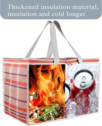 Miniatura 3 de Azuresw Bolsa aislada para entrega de alimentos, bolsa aislada para calor y frío con soporte y tabla de carga, bolsa aislada impermeable de alta