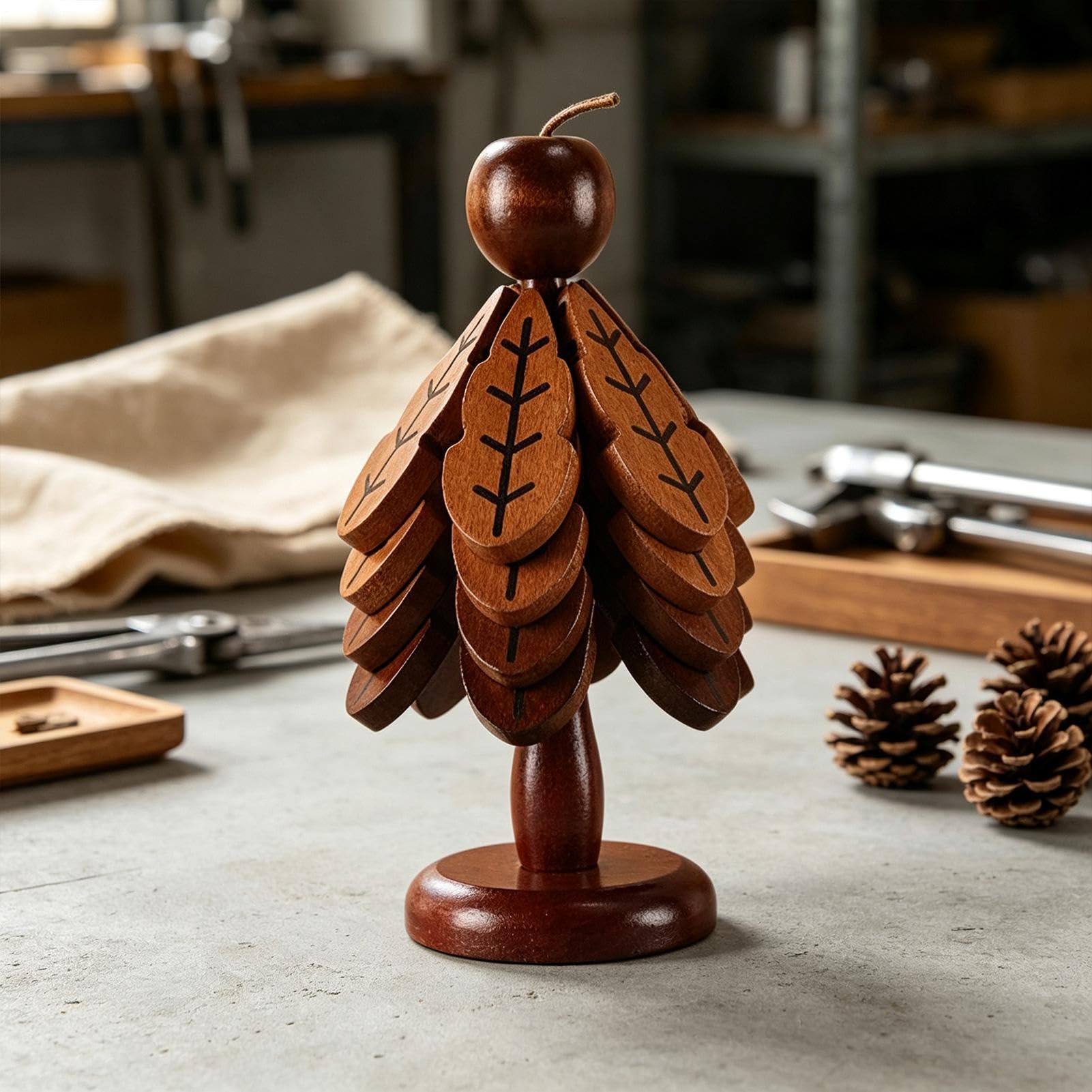 Árbol Salvamanteles Posavasos Navideños Antideslizantes Decorativos | Salvamanteles Y Posavasos De Madera Para Mesas De Centro, Platos Calientes, Ollas, Sartenes, Tazones, Bebidas, Teteras,