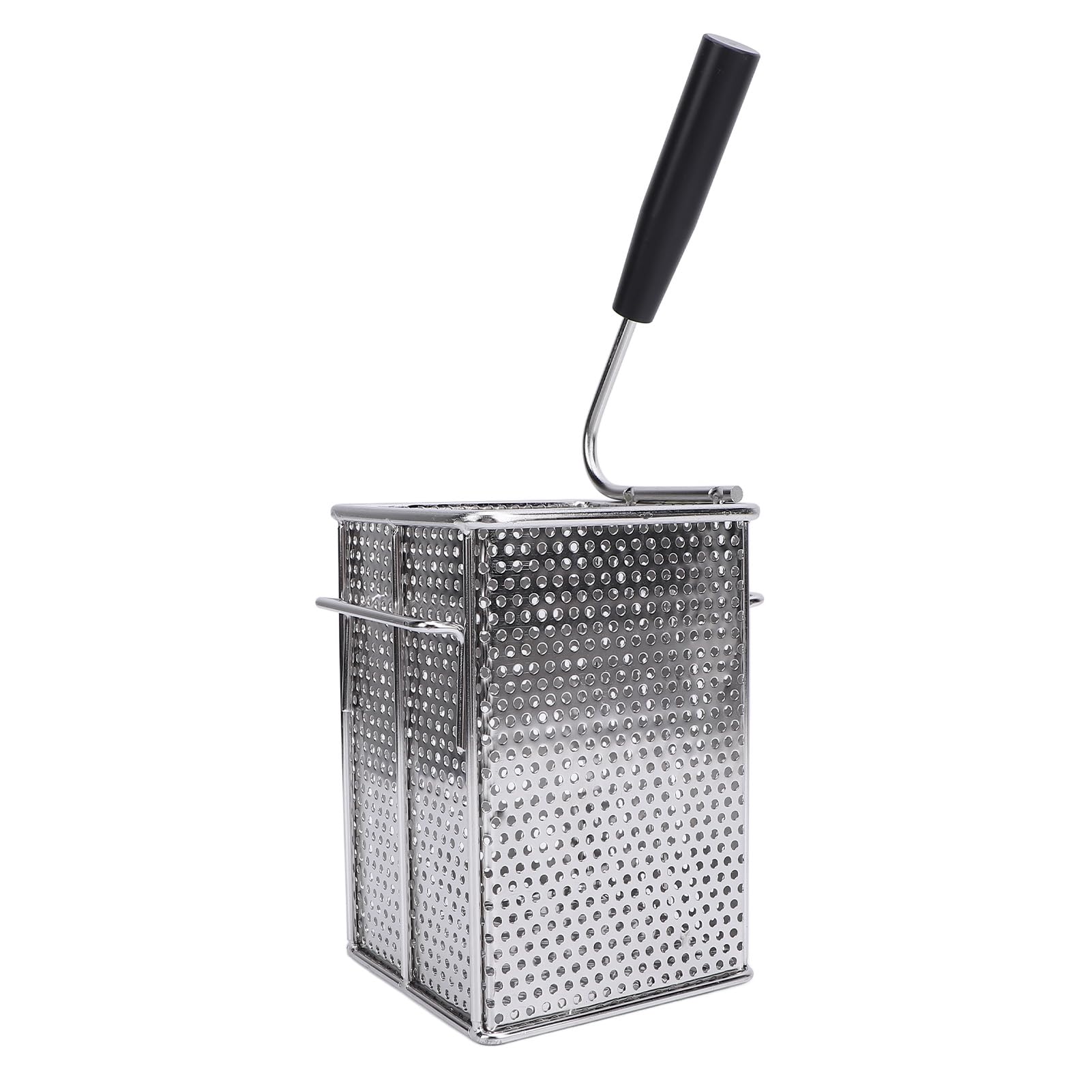 Pssopp Cestello per Patatine Fritte in Acciaio Inossidabile 304, Cestello per Patatine Fritte con Manico Lungo, per Frittura Profonda 4,7 X 4,7 X 6,8 Pollici per Domestica, Barbecue all'aperto, per