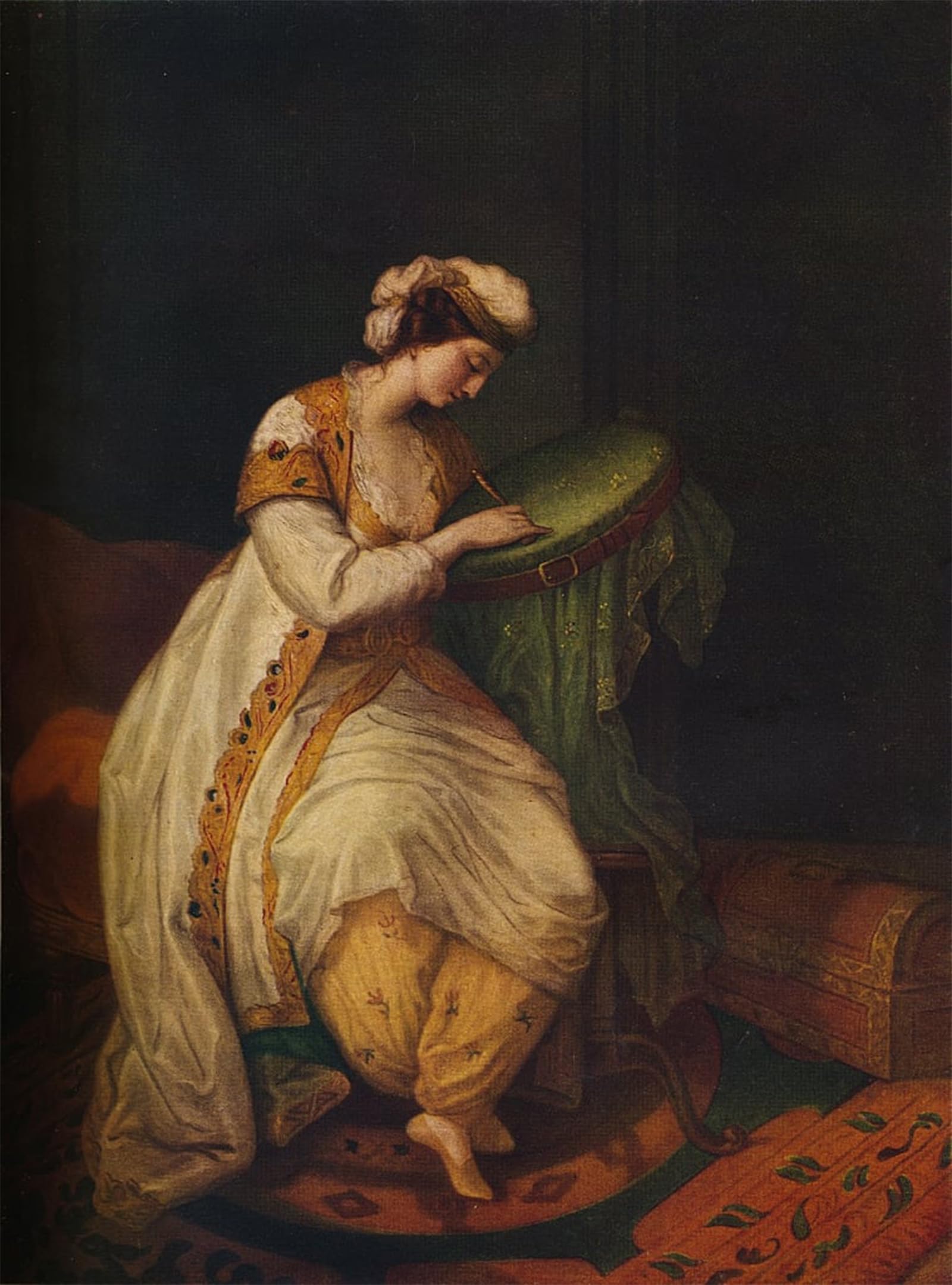 POSTERIIk Famous Modern Artwork Art Mural Morning Amusement by Angelica Kauffmann Oil Paintings Pictures for Home Decor 60x90cm